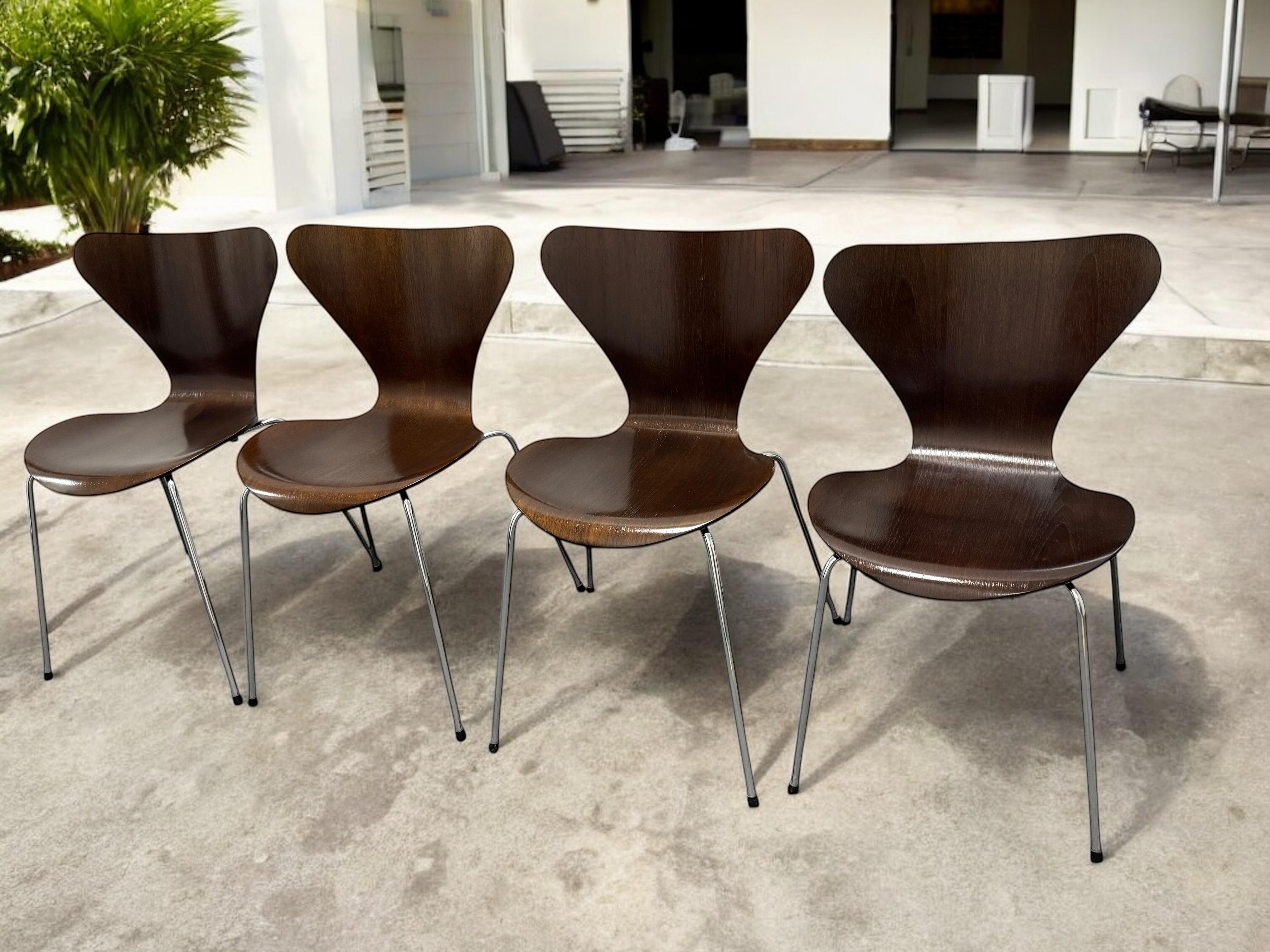 Set di 4 sedie impilabili Modello 3107 Serie 7 Arne Jacobsen, Fritz Hansen Germania in vendita 7