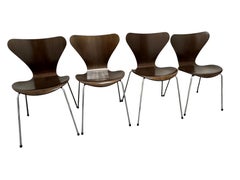 Set di 4 sedie impilabili Modello 3107 Serie 7 Arne Jacobsen, Fritz Hansen Germania