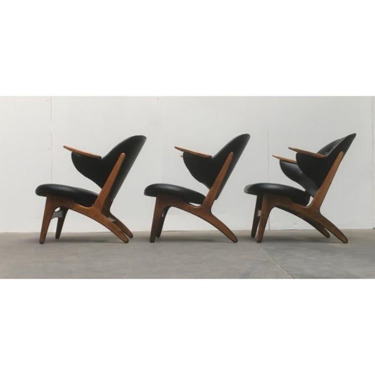 Danois Ensemble de 4 chaises longues modèle 33 par Carl Edward Matthes, années 1950 en vente