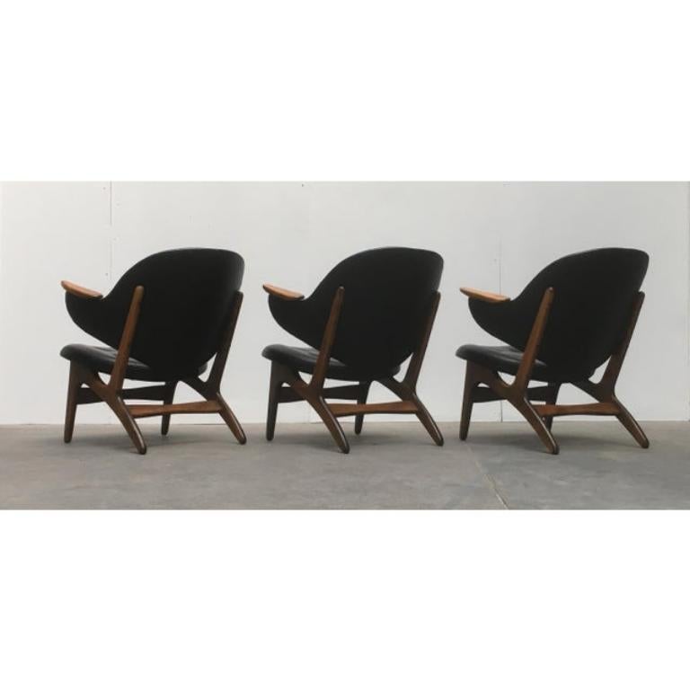 20ième siècle Ensemble de 4 chaises longues modèle 33 par Carl Edward Matthes, années 1950 en vente