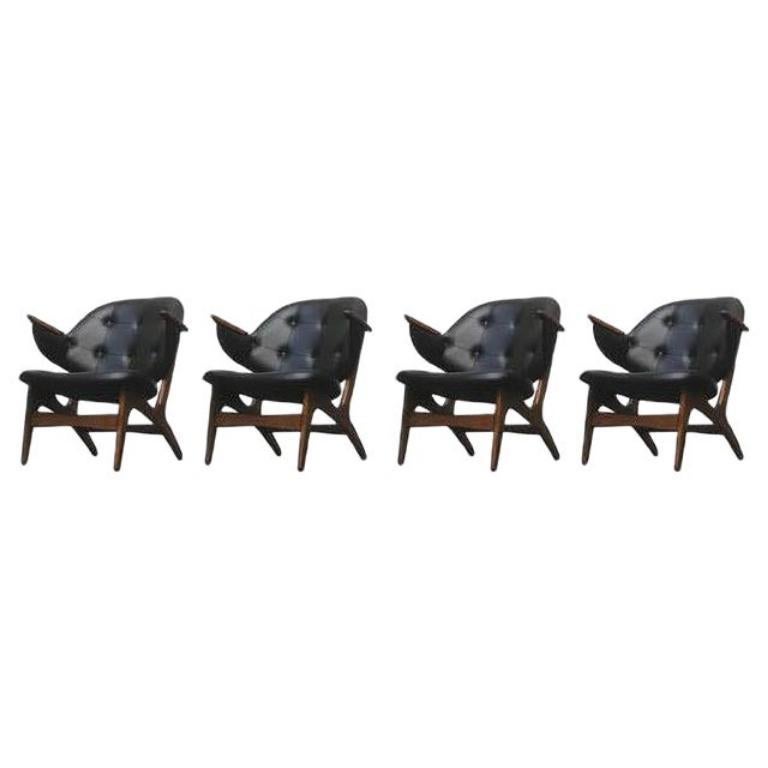 Set of 4 Model 33 Lounge Chairs by Carl Edward Matthes, 1950s