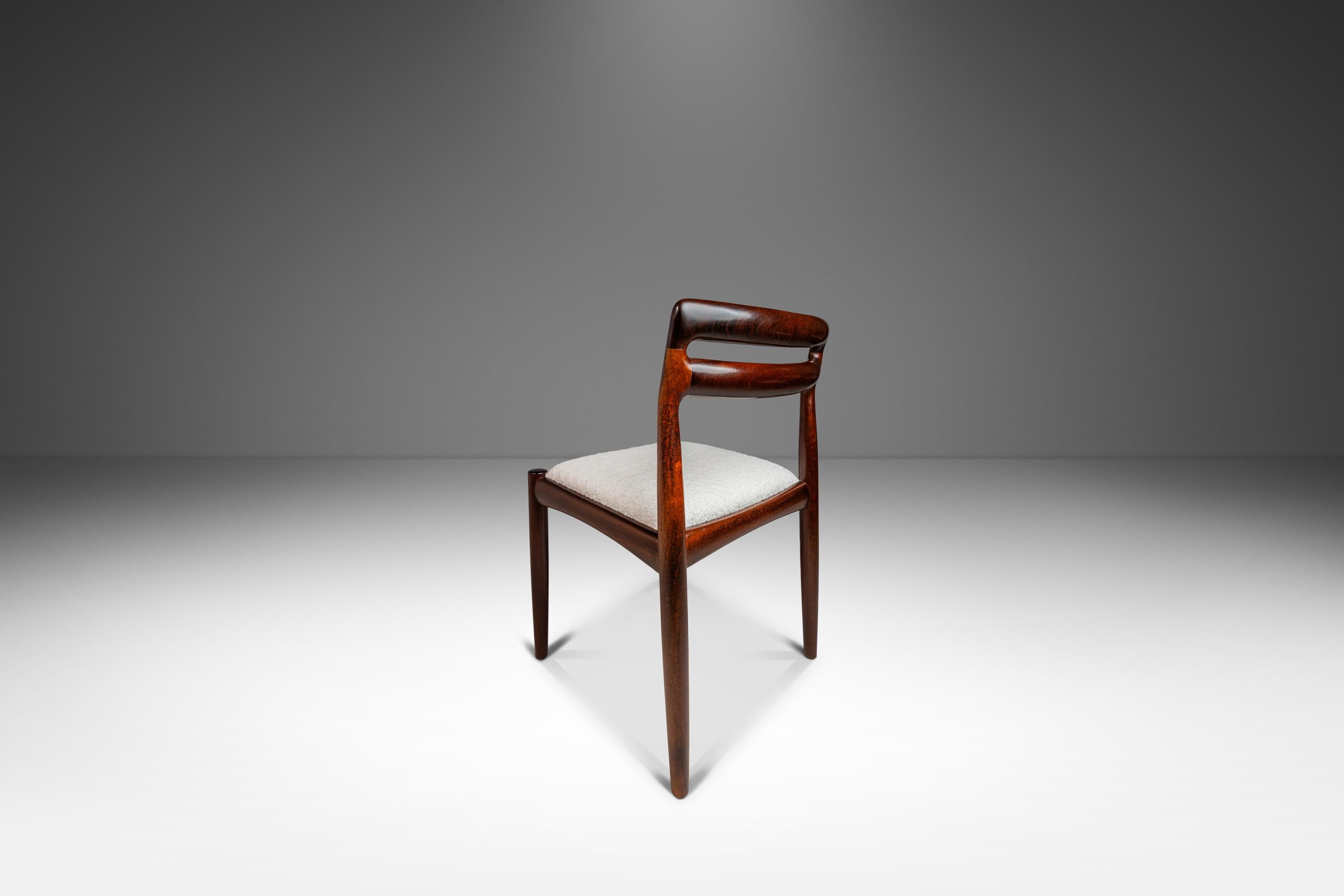 Mid-20th Century Set of 4 Model 382 Dining Chairs in Mahogany by H.W. Klein, Denmark, c. 1960s