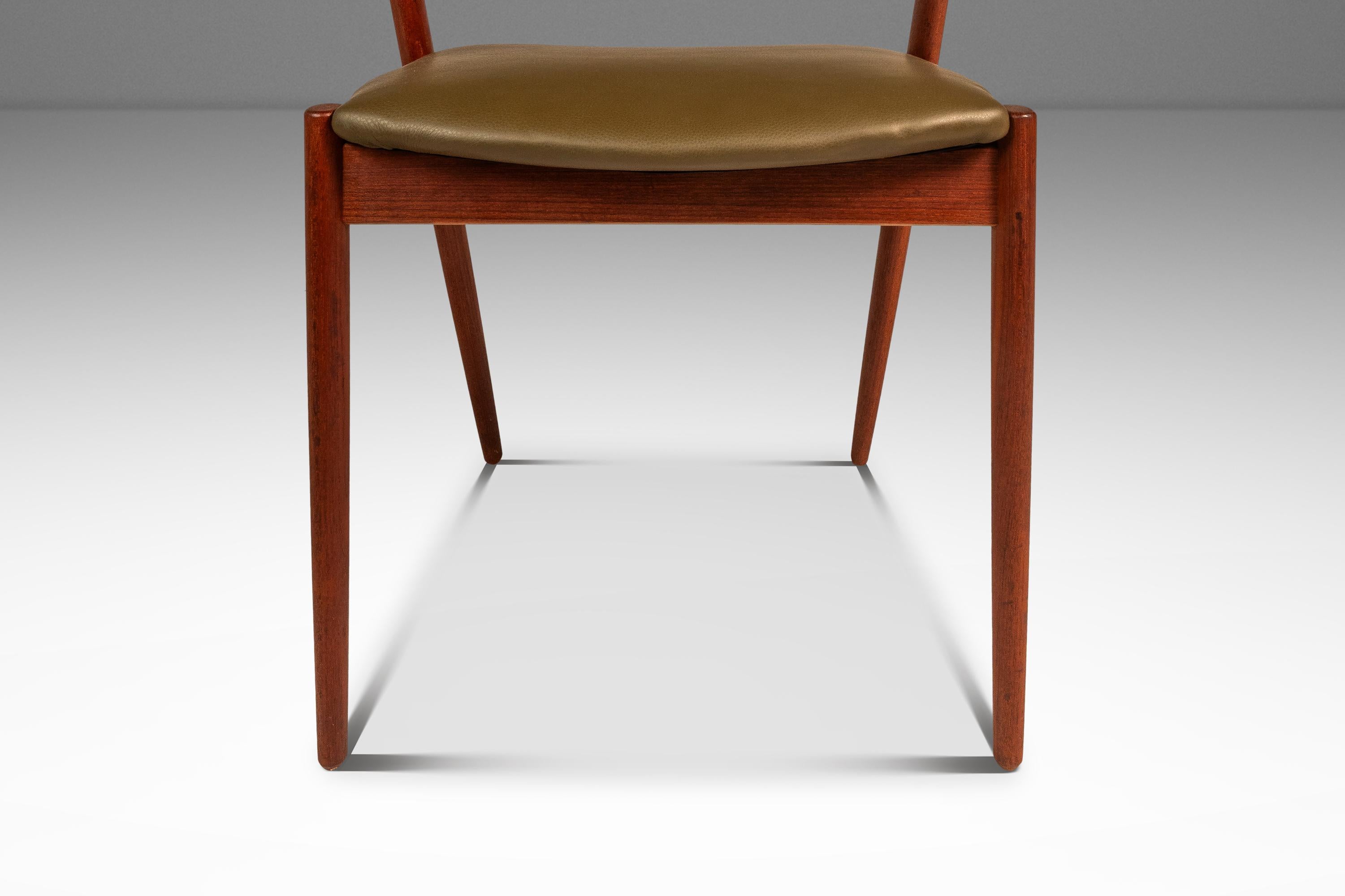 Satz von 4 Model 42 Esszimmerstühlen aus Teakholz von Kai Kristiansen, Dänemark, ca. 1960er Jahre im Angebot 7