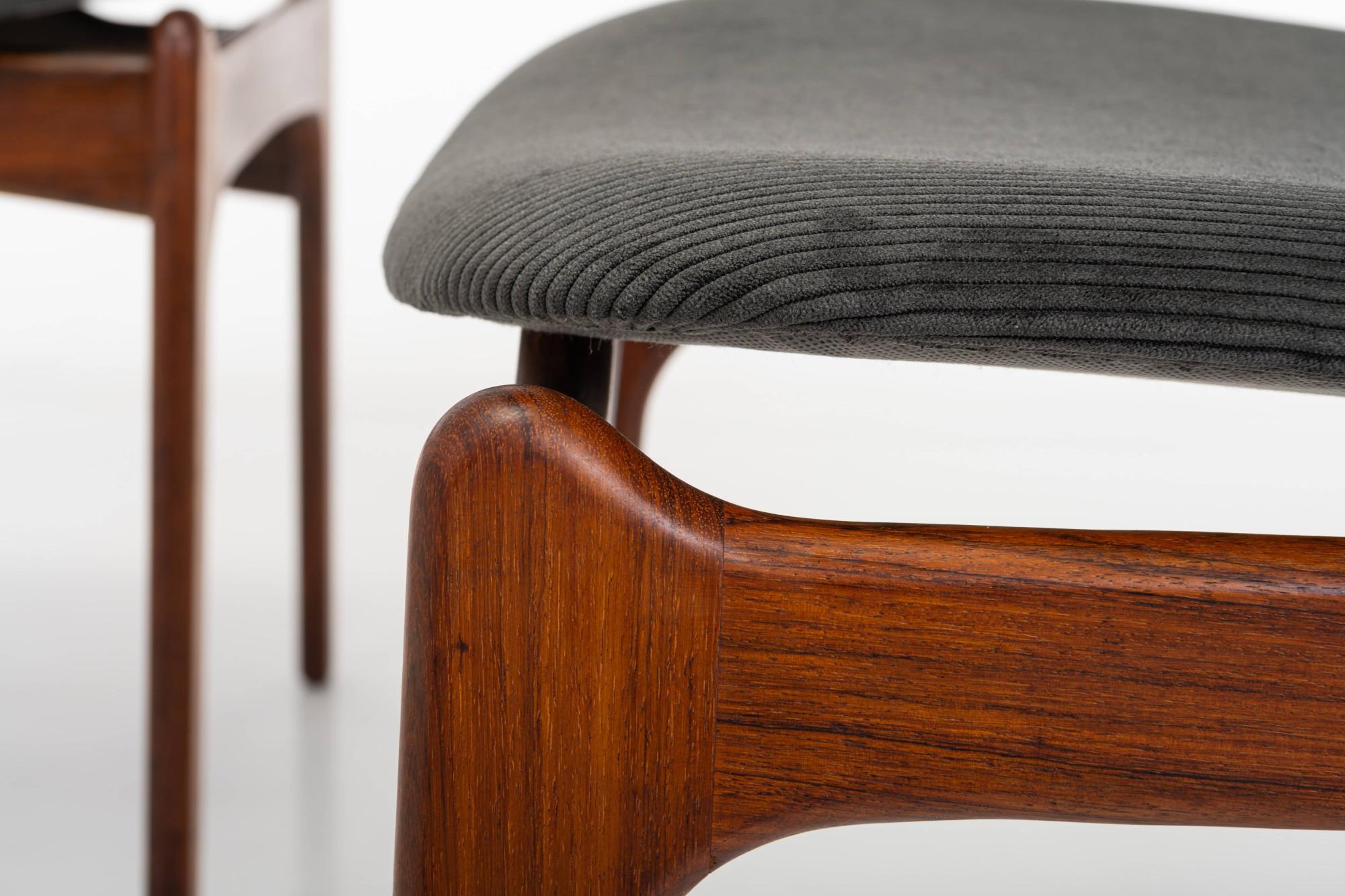 20th Century Set of 4 'Model 49' dining chairs by Erik Buch for O.D. Møbler, Denmark 1960s