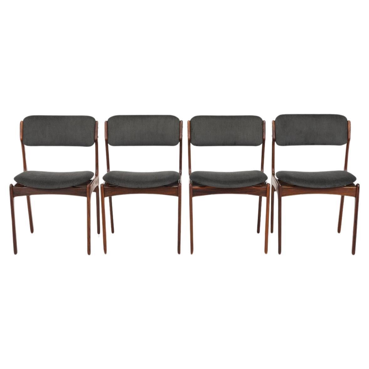 Set of 4 'Model 49' dining chairs by Erik Buch for O.D. Møbler, Denmark 1960s
