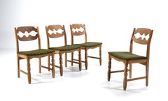 Set of 4 Model 60 Razorblade  Dining Chairs in Solid  Oak by Henning Kjærnulf