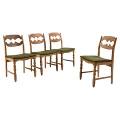 Set of 4 Model 60 Razorblade  Dining Chairs in Solid  Oak by Henning Kjærnulf