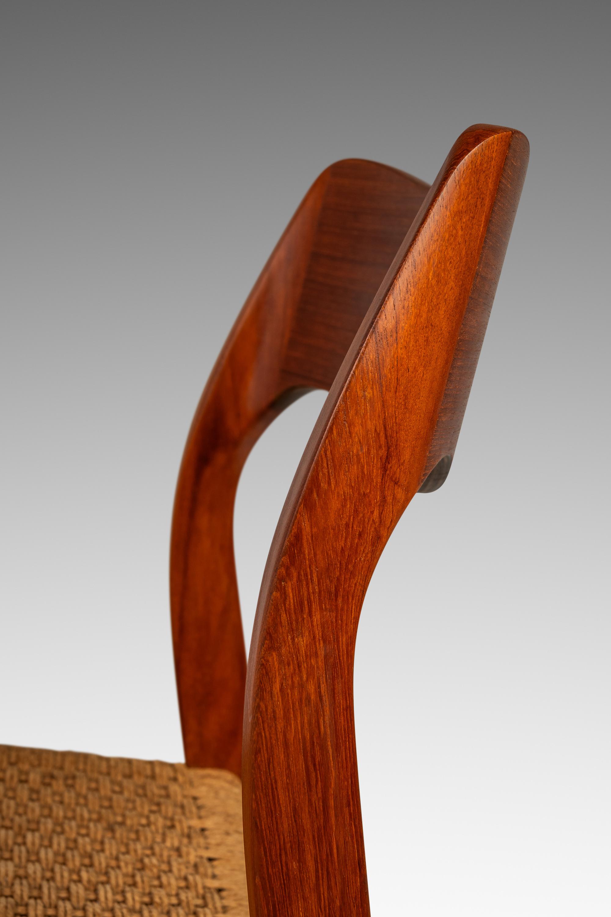 Set of 4 Model #71 Chairs, Niels Møller, J.L. Møllers Møbelfabrik, Denmark, 1960 For Sale 9