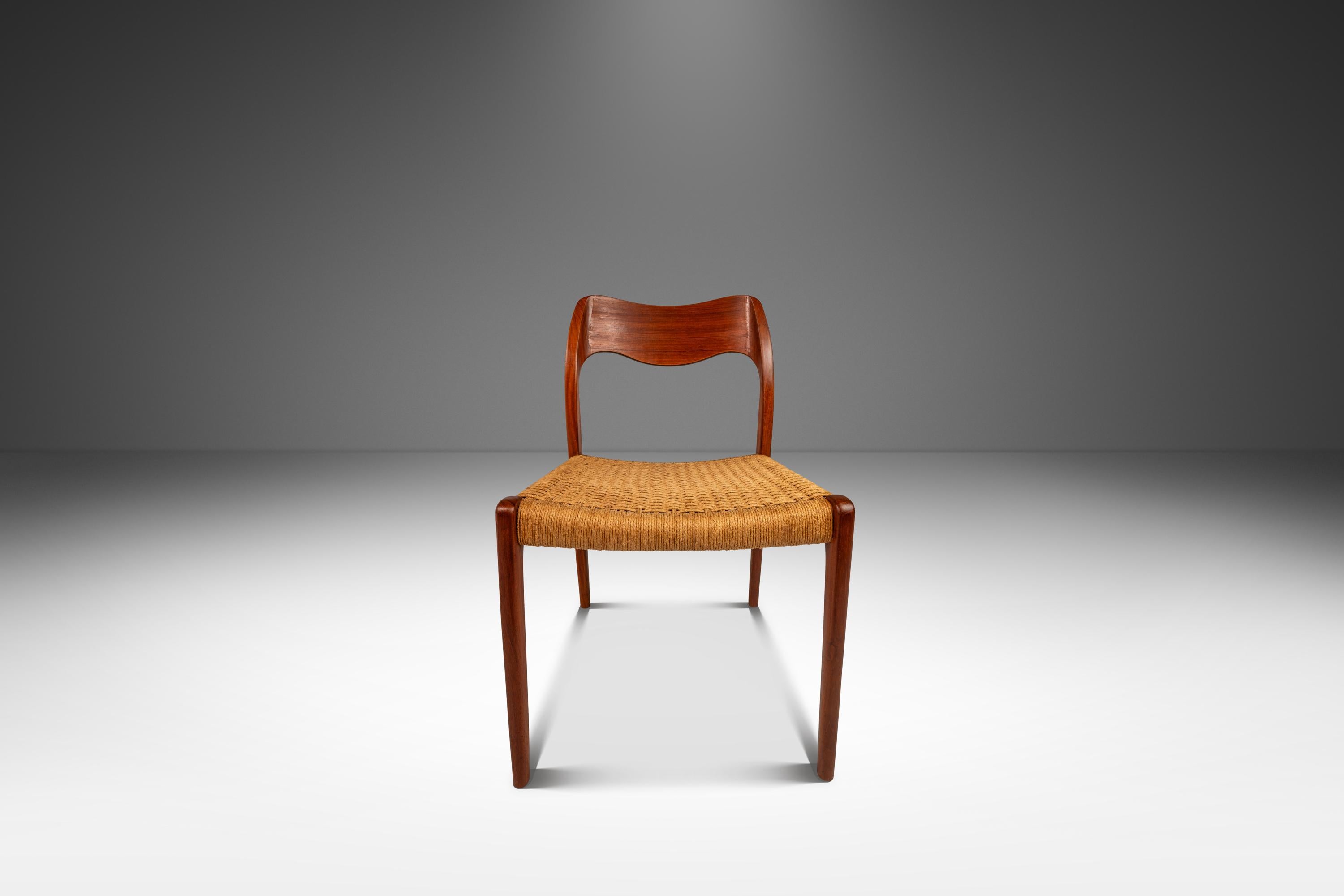 Set of 4 Model #71 Chairs, Niels Møller, J.L. Møllers Møbelfabrik, Denmark, 1960 For Sale 1