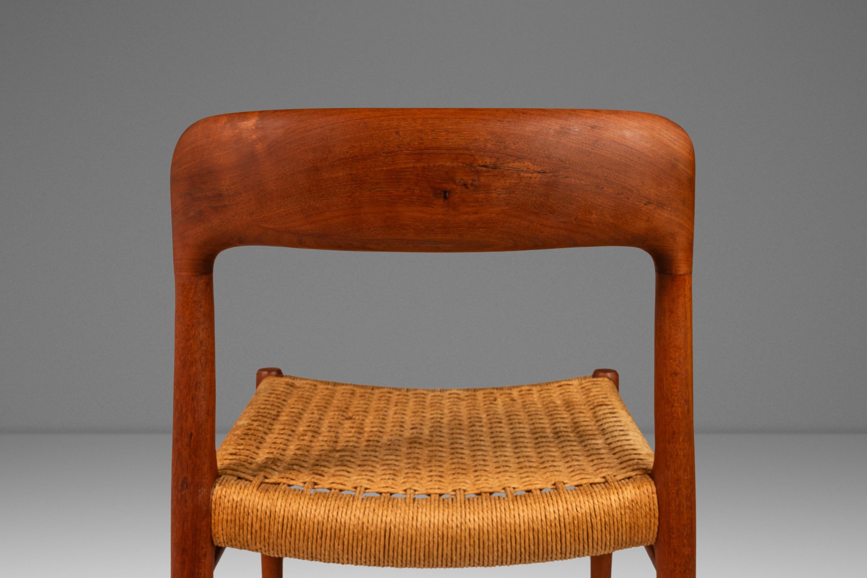 Ensemble de 4 chaises modèle #75, Niels Møller, JL Møllers Møbelfabrik, Danemark, années 1960 en vente 3