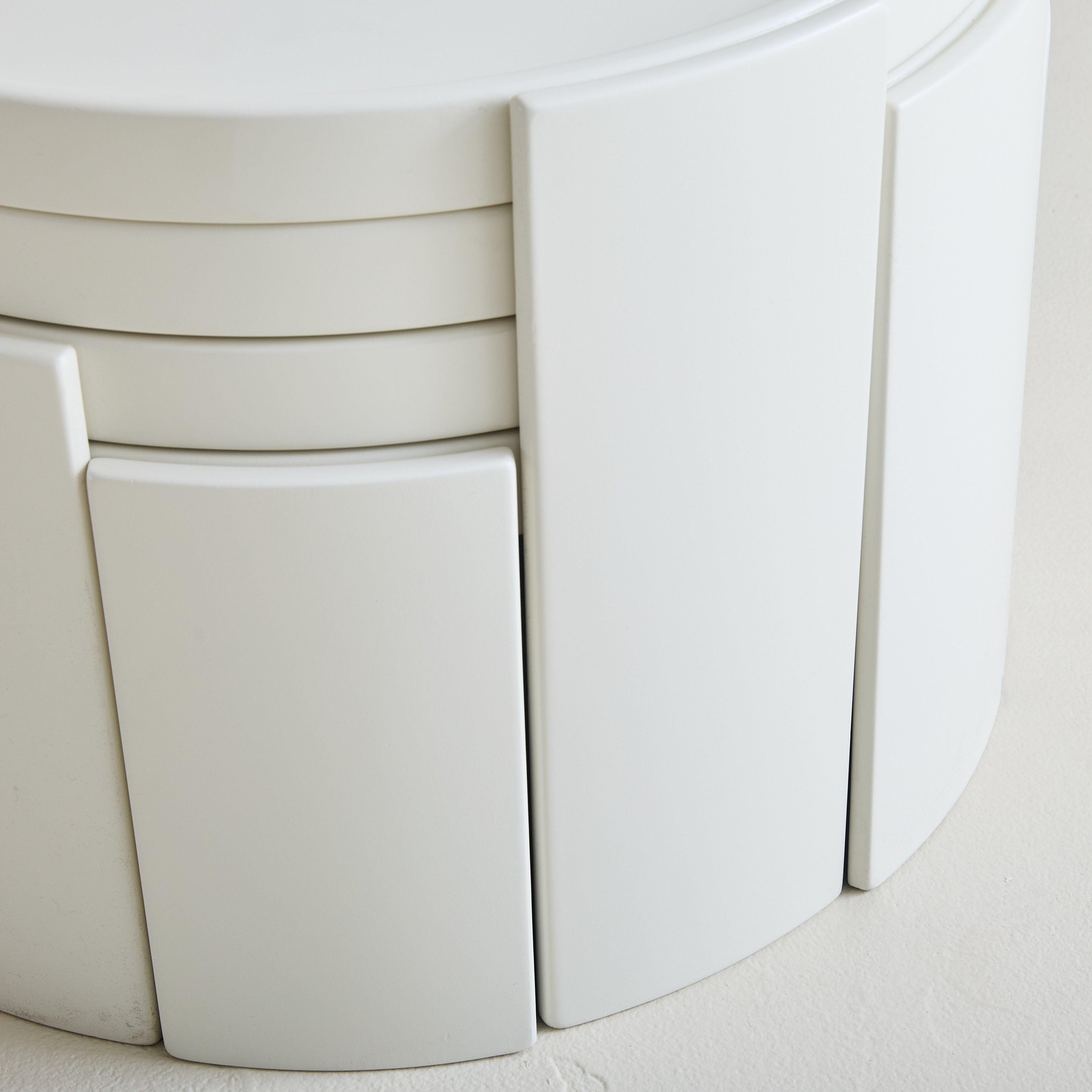 Set of 4 ‘Model 780’ White Wood Stacking Coffee Tables by Gianfranco Frattini For Sale 5