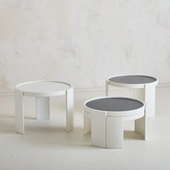 Set of 4 ‘Model 780’ White Wood Stacking Coffee Tables by Gianfranco Frattini