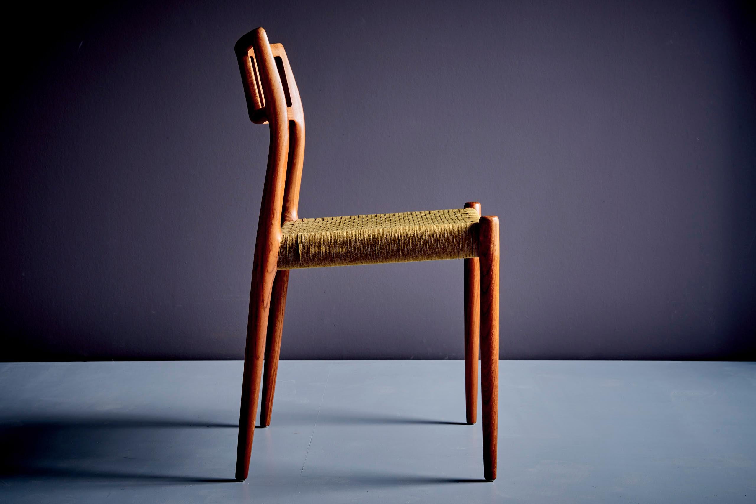 Mid-Century Modern Set of 4 Model 79 Dining Chairs by Niels Otto Mølle For Sale