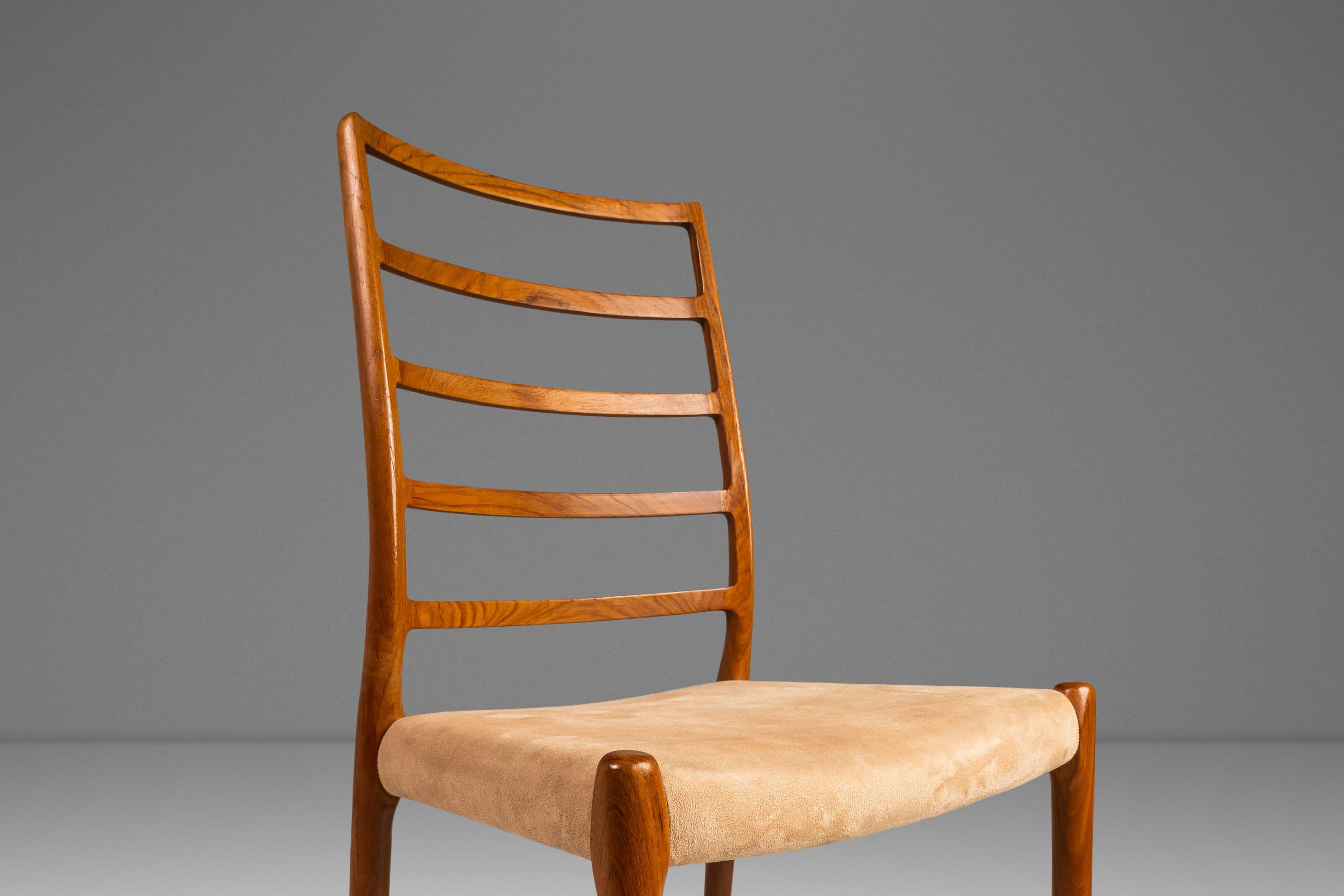 Set of 4 Model 82 Ladderback Teak Dining Chairs by Niels Møller Møbelfabrik, 60s 6