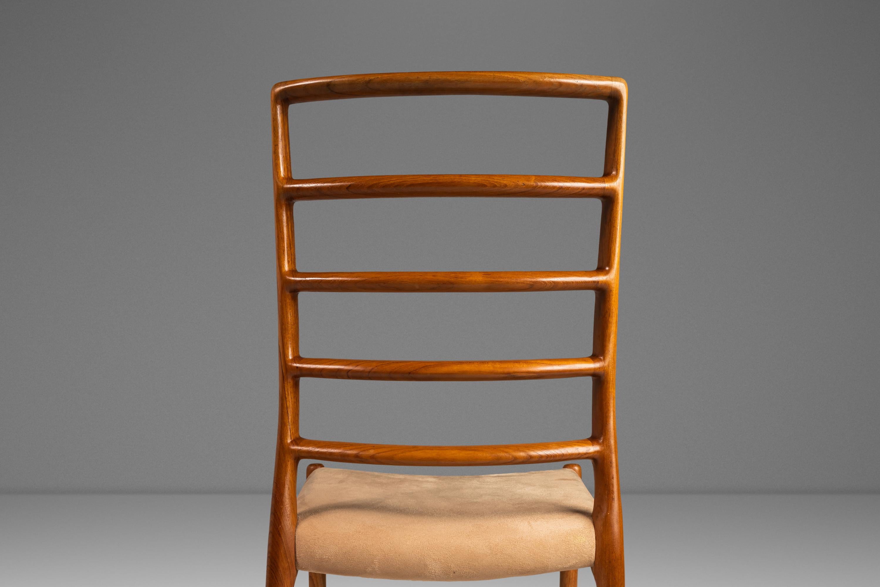 Set of 4 Model 82 Ladderback Teak Dining Chairs by Niels Møller Møbelfabrik, 60s 8