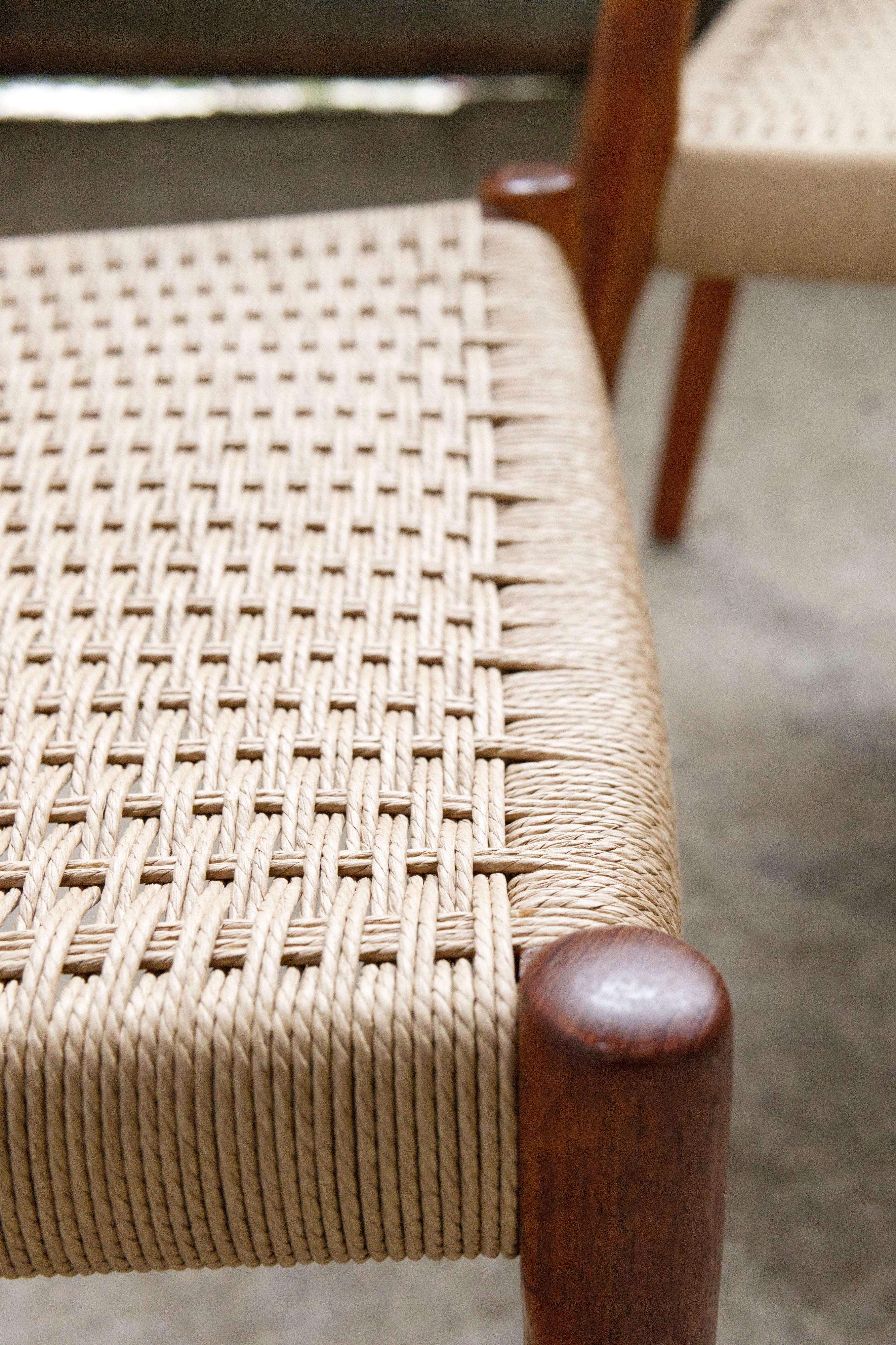 Set of 4 'Model 84' Teak & Papercord Dining Chairs by Niels Otto Møller. 5