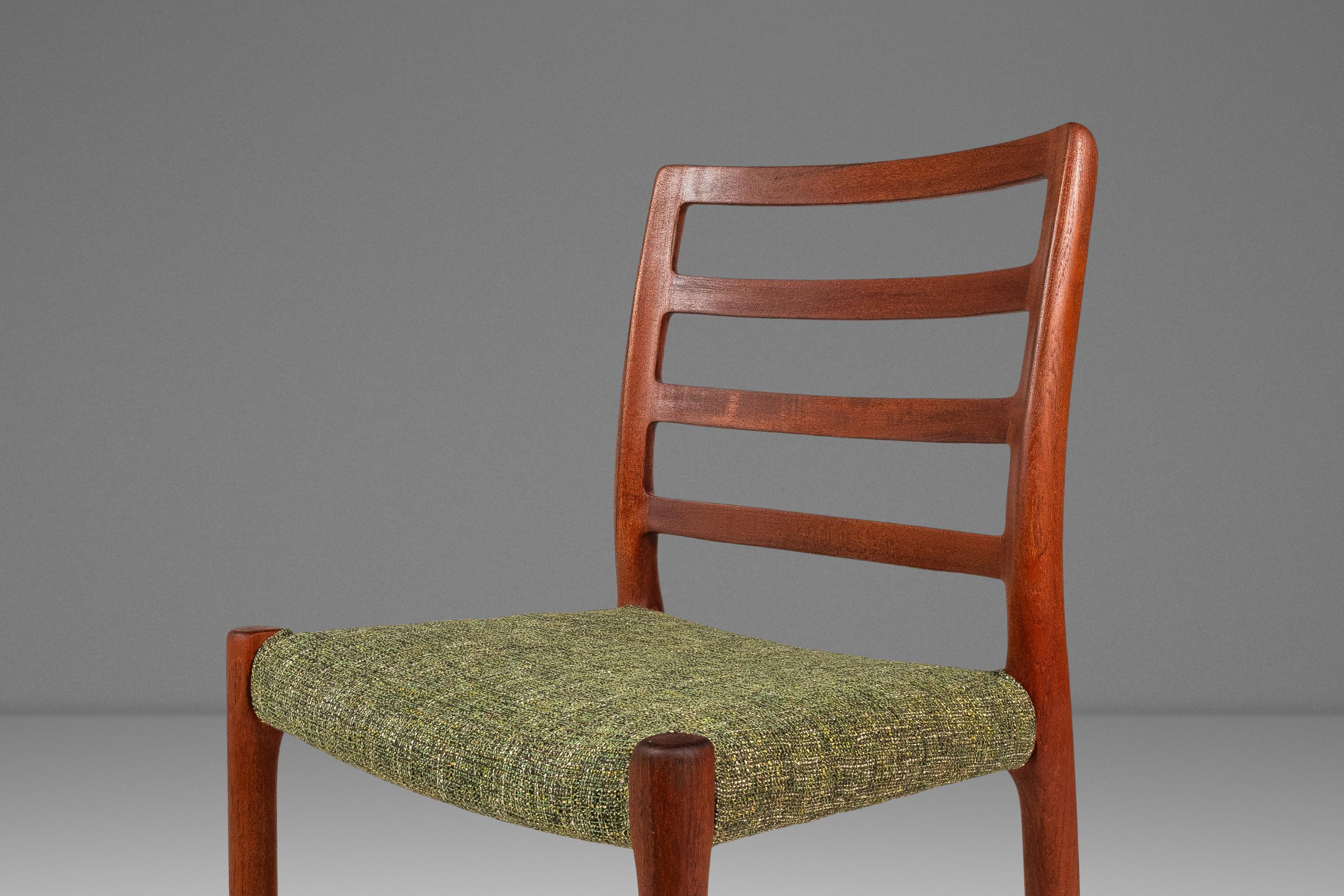 Set of 4 Model 85 Ladderback Chairs, Niels Møller, J.L. Møller, Denmark, 1960s en vente 5