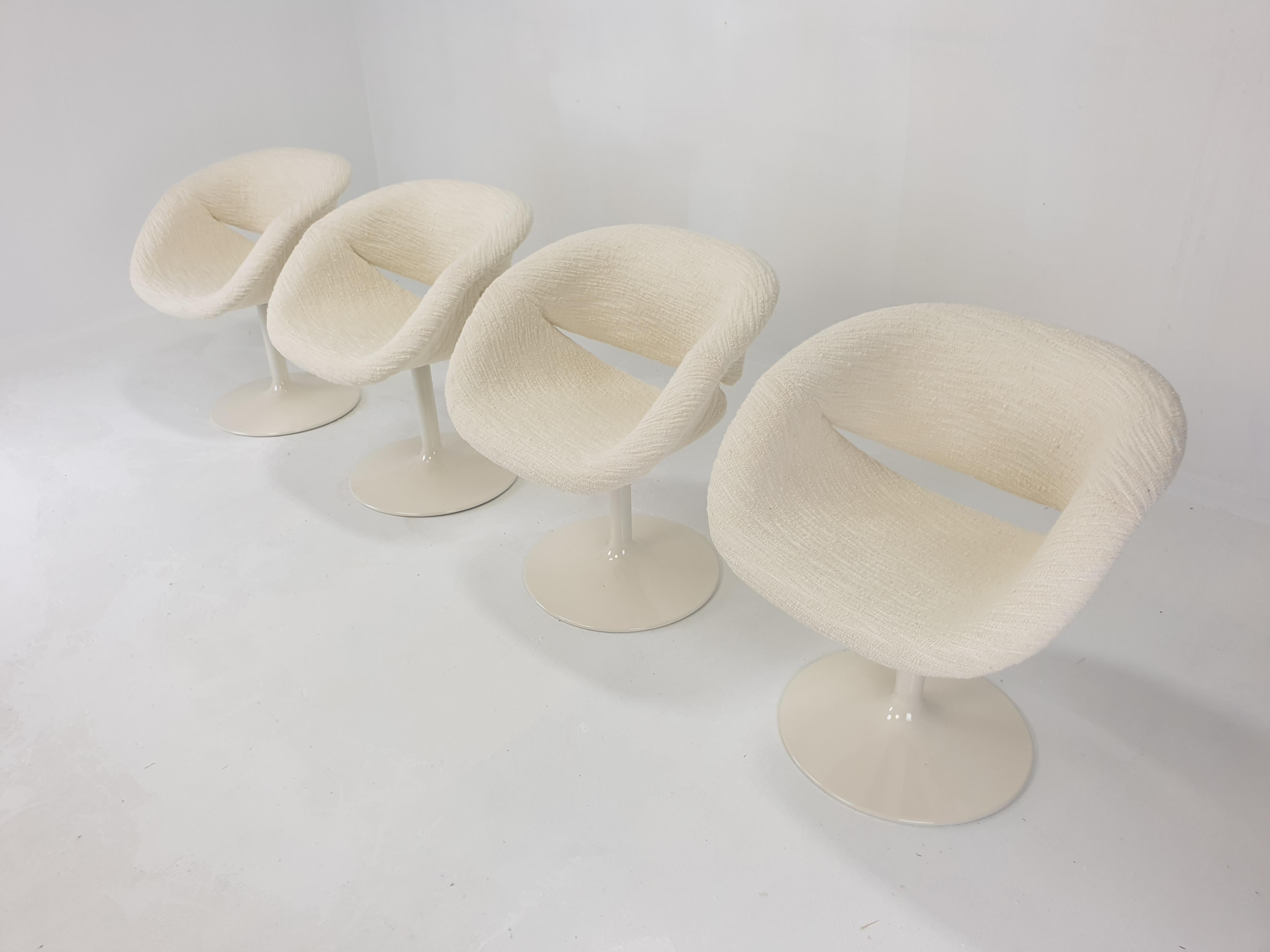 Mid-Century Modern Set of 4 Model 8762 Chairs by Pierre Paulin for Artifort, 1960's