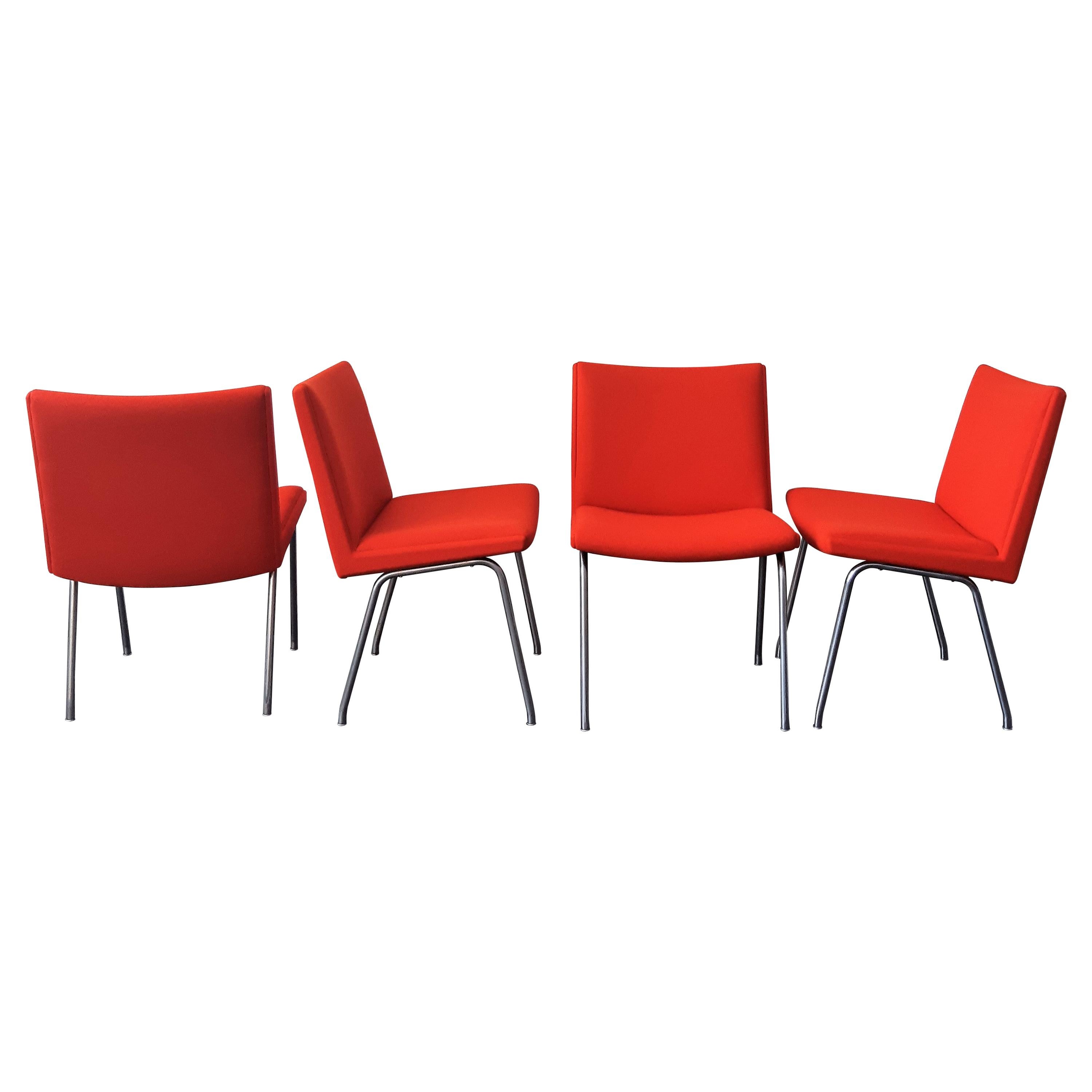 Set of 4 Model Airport Dining Chairs by Hans Wegner for AP Stolen, Denmark