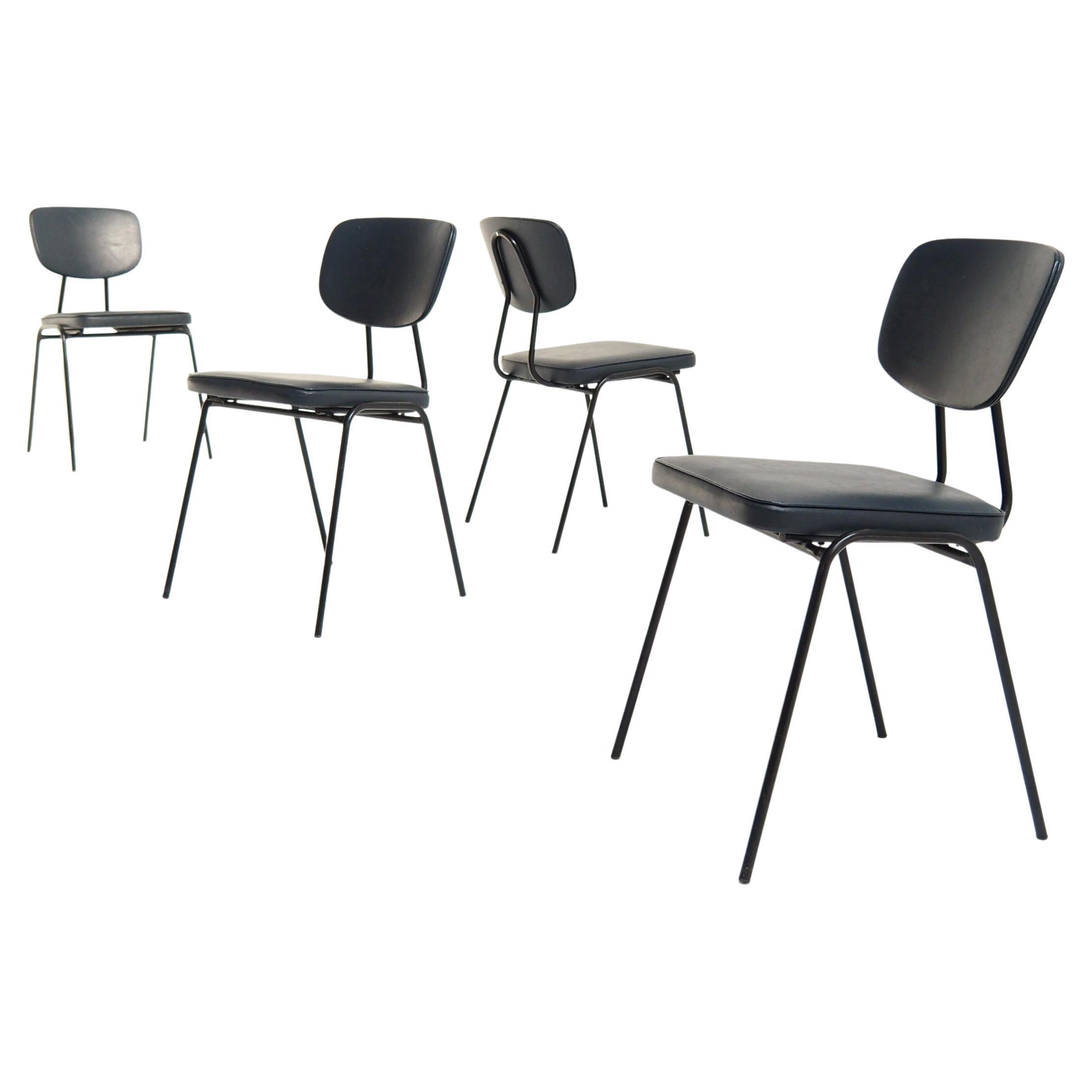 Set of 4 Model ‘CM’ Chairs by Pierre Guariche for Meurop, 1960s