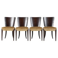 Set of 4 model H-214 Jindrich Halabala dining chairs, 1930
s