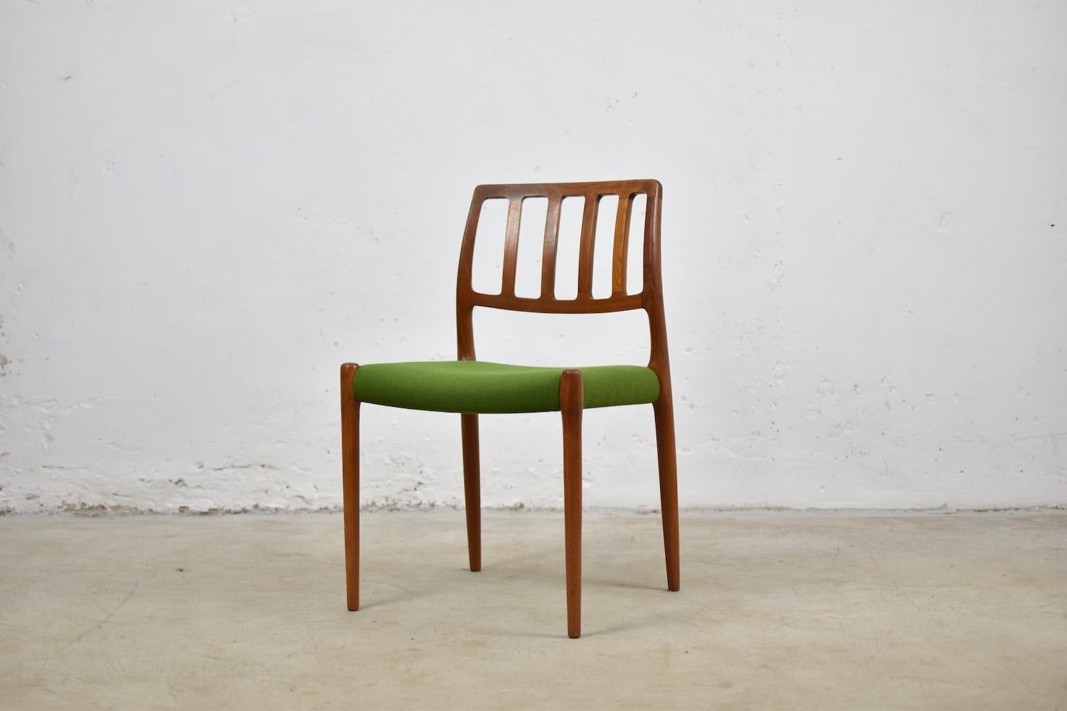 Scandinavian Modern Set of 4 ‘Model No. 83’ Dining Chairs by Niels O. Moller for J.L. Møllers