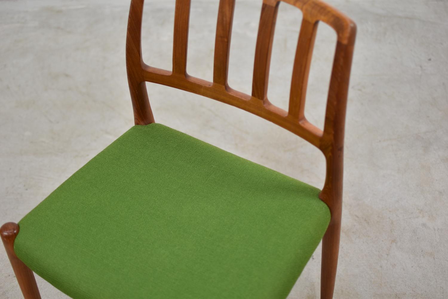 Fabric Set of 4 ‘Model No. 83’ Dining Chairs by Niels O. Moller for J.L. Møllers