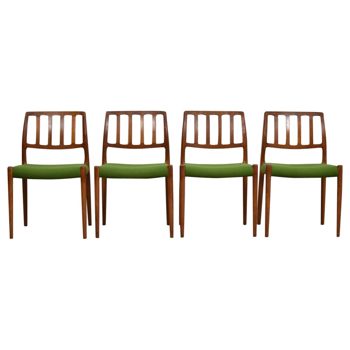 Set of 4 ‘Model No. 83’ Dining Chairs by Niels O. Moller for J.L. Møllers