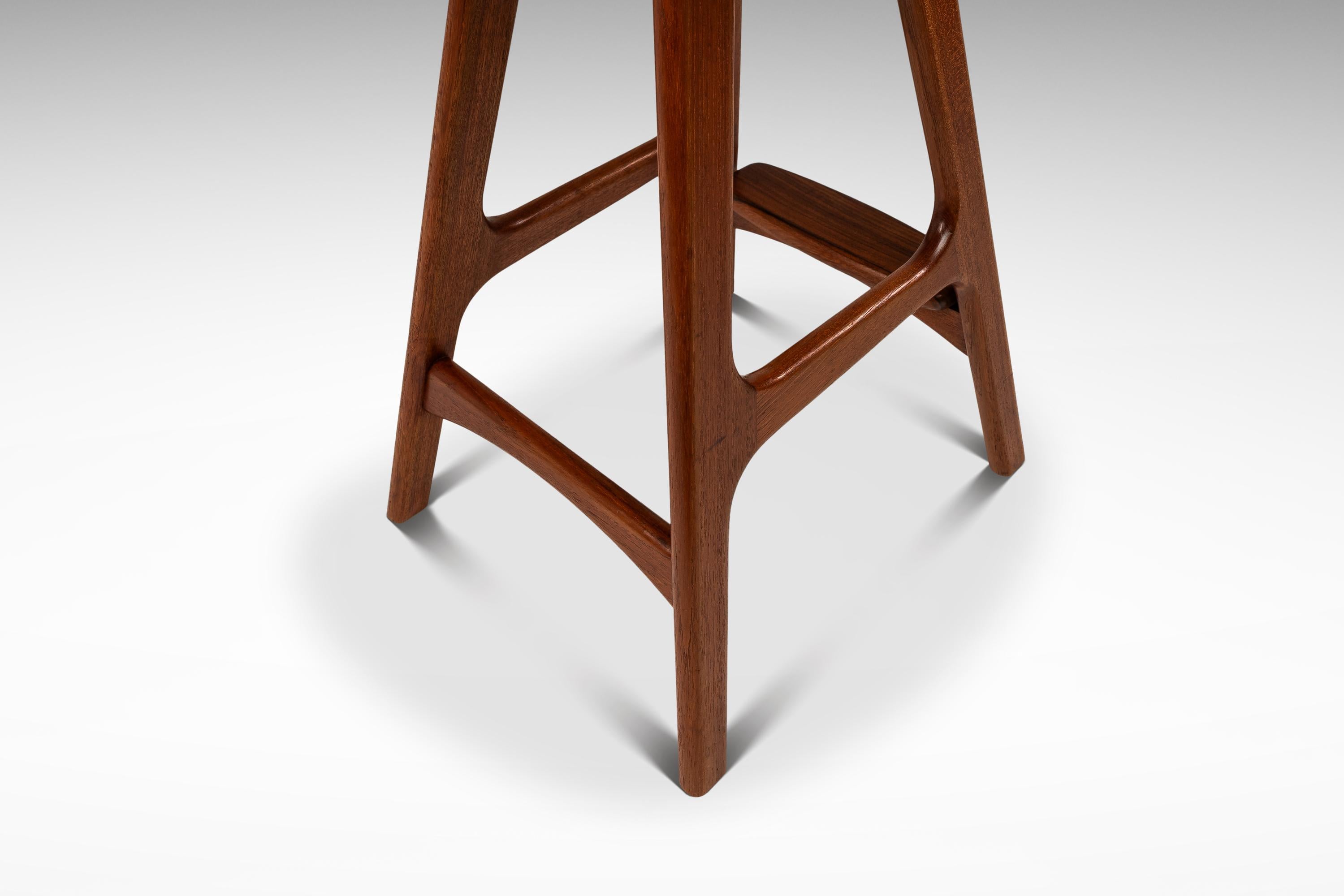 Set of 4 Model OD-61 Bar Stools by Erik Buch for O.D. Mobler, Denmark, c. 1960's For Sale 4