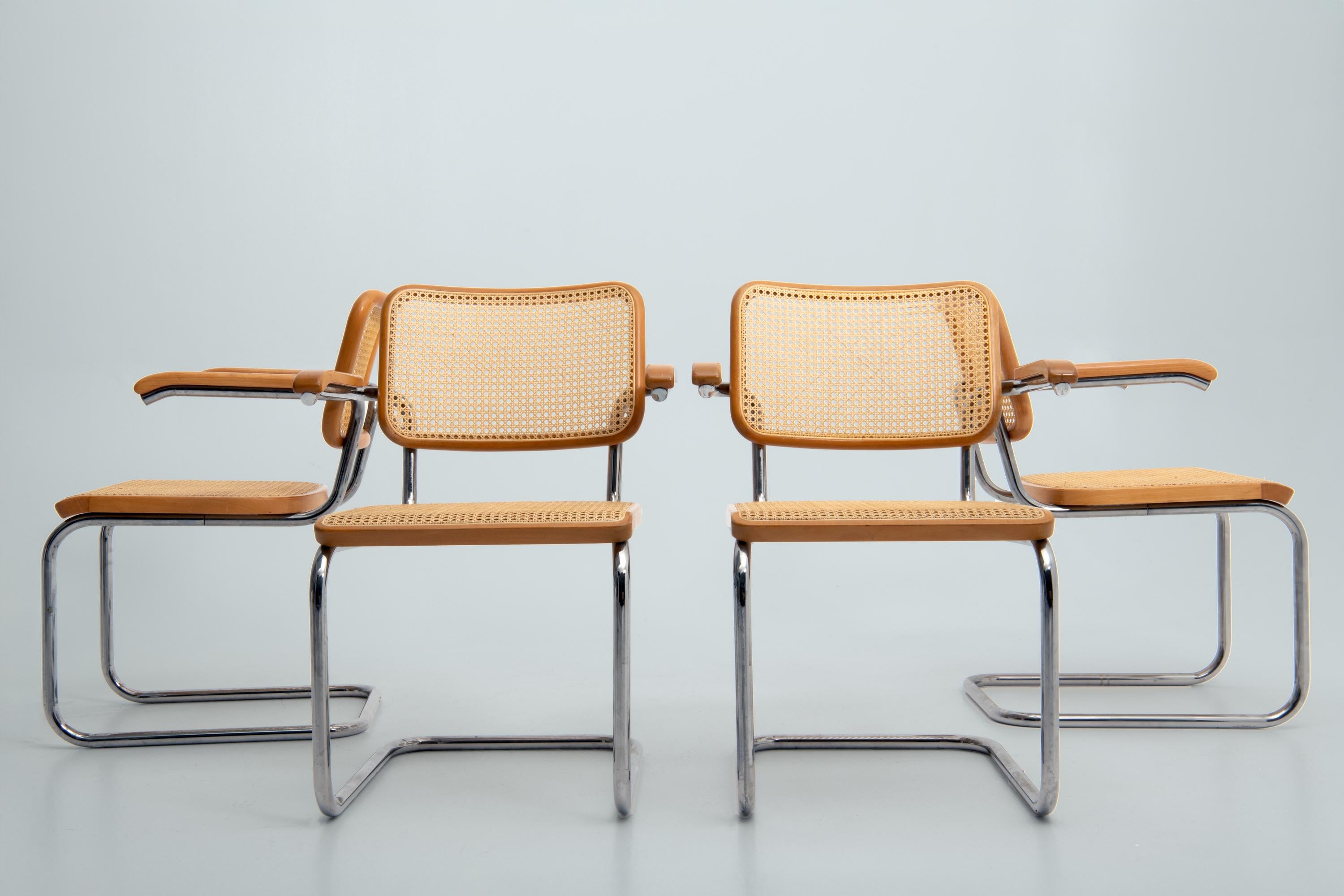 Lot de 4 - Modèle S64 - Thonet - Marcel Breuer en vente 3