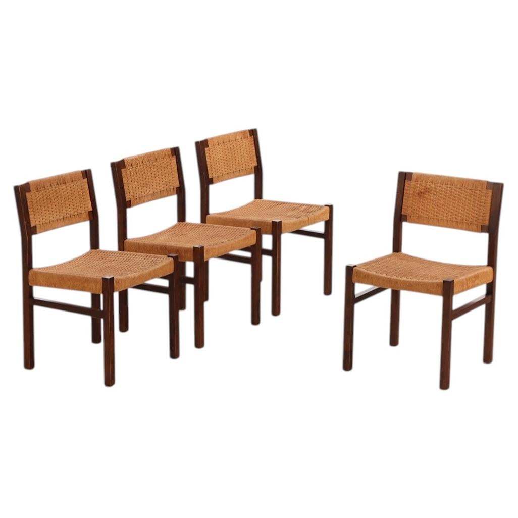 Set of 4 Model SE79 Dining Chairs, Dutch, attrib. to Visser and Antonis For Sale