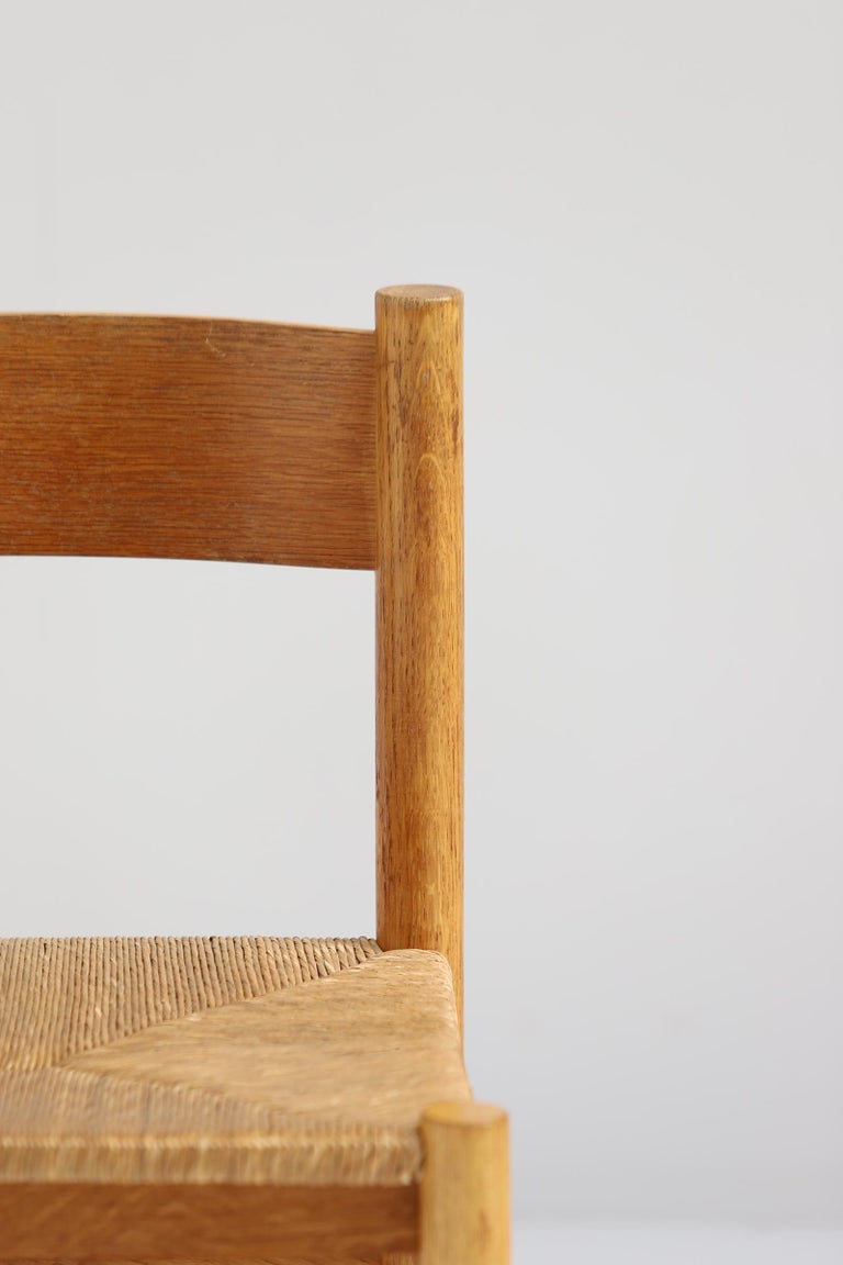 Set of 4 Modern Design wooden Dining Room Chairs with a Rush Seat at