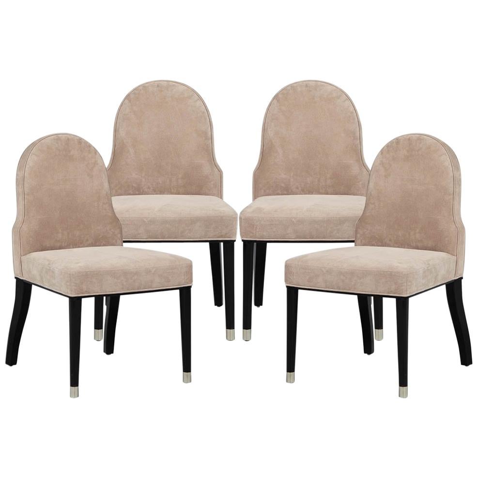 Set of 4 Modern Style Side Chairs For Sale