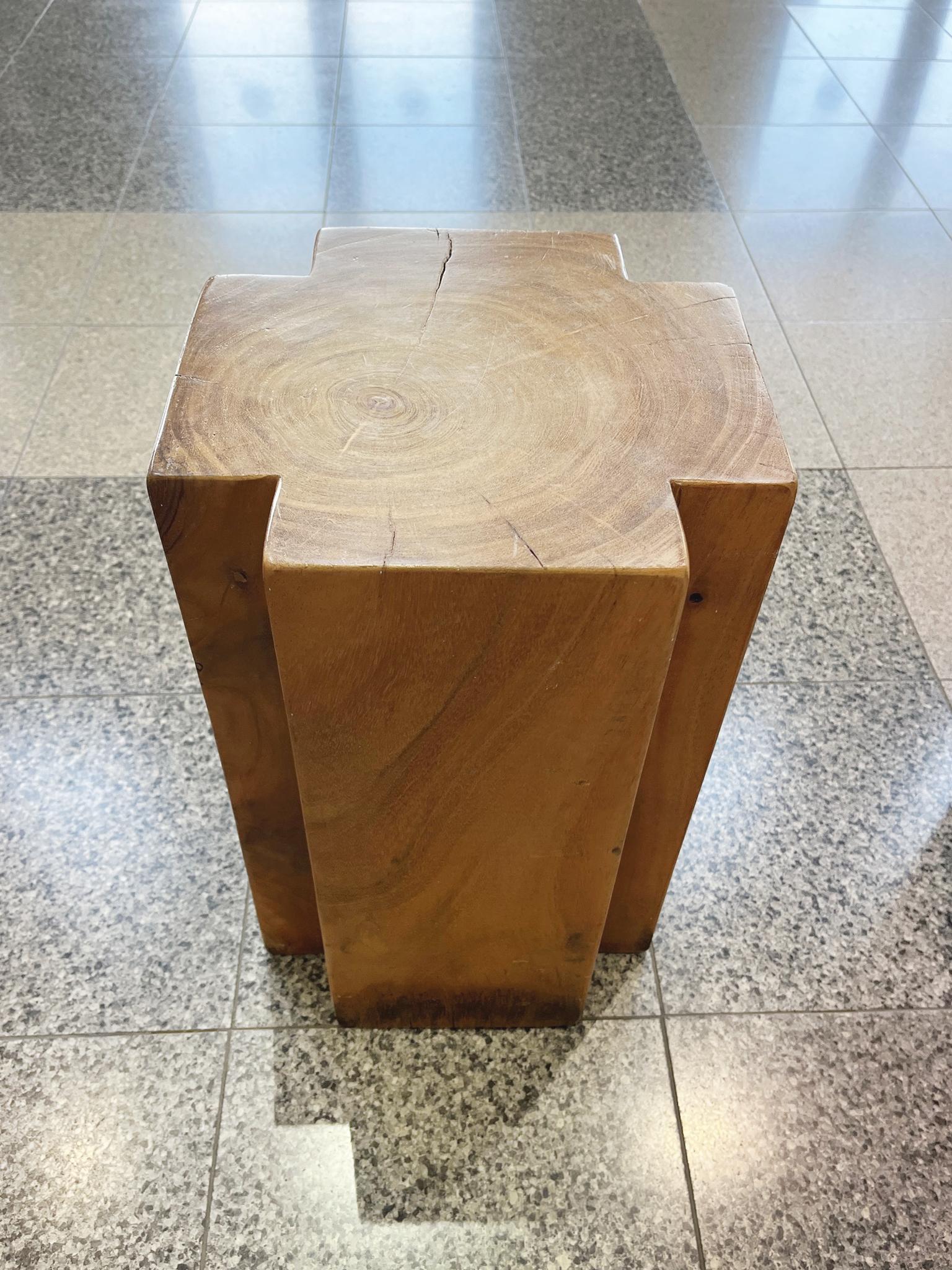 20th Century Set of 4 Modern Teak Pedestal Tables For Sale