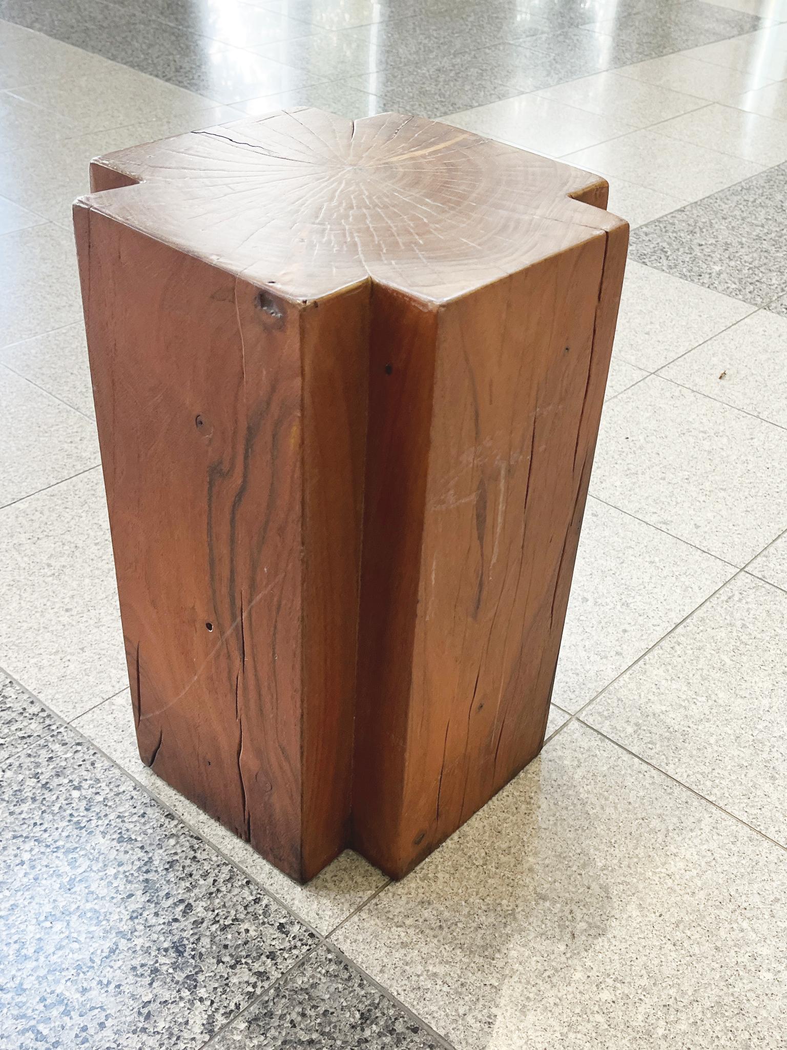 Set of 4 Modern Teak Pedestal Tables For Sale 1