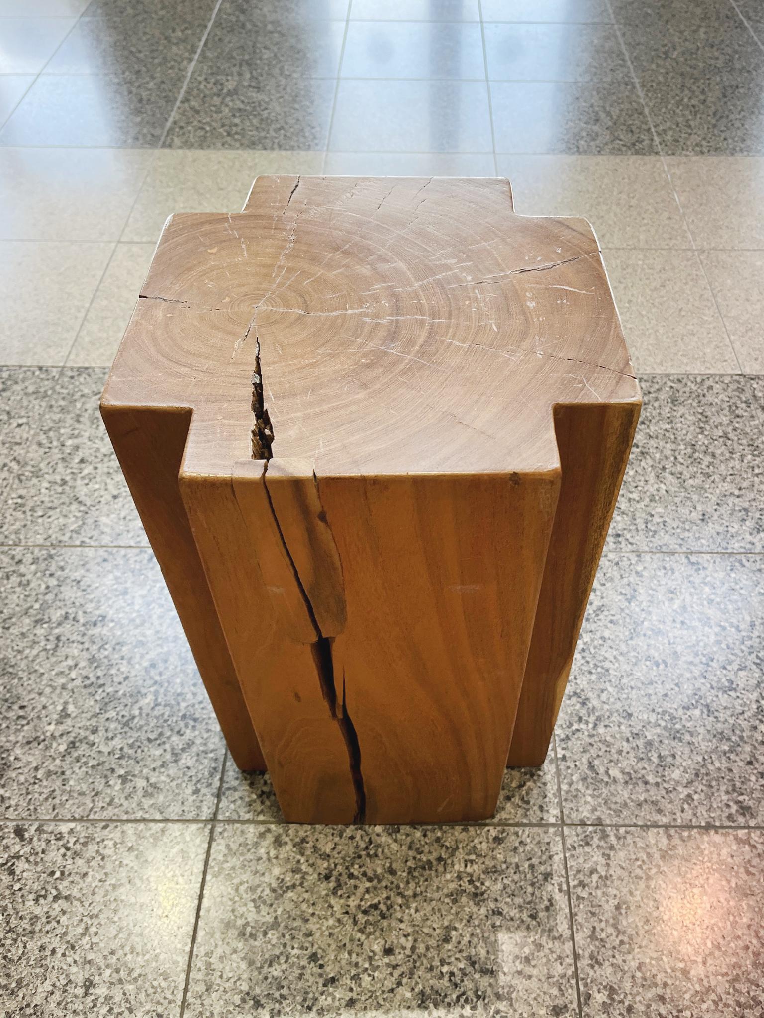 Set of 4 Modern Teak Pedestal Tables For Sale 2