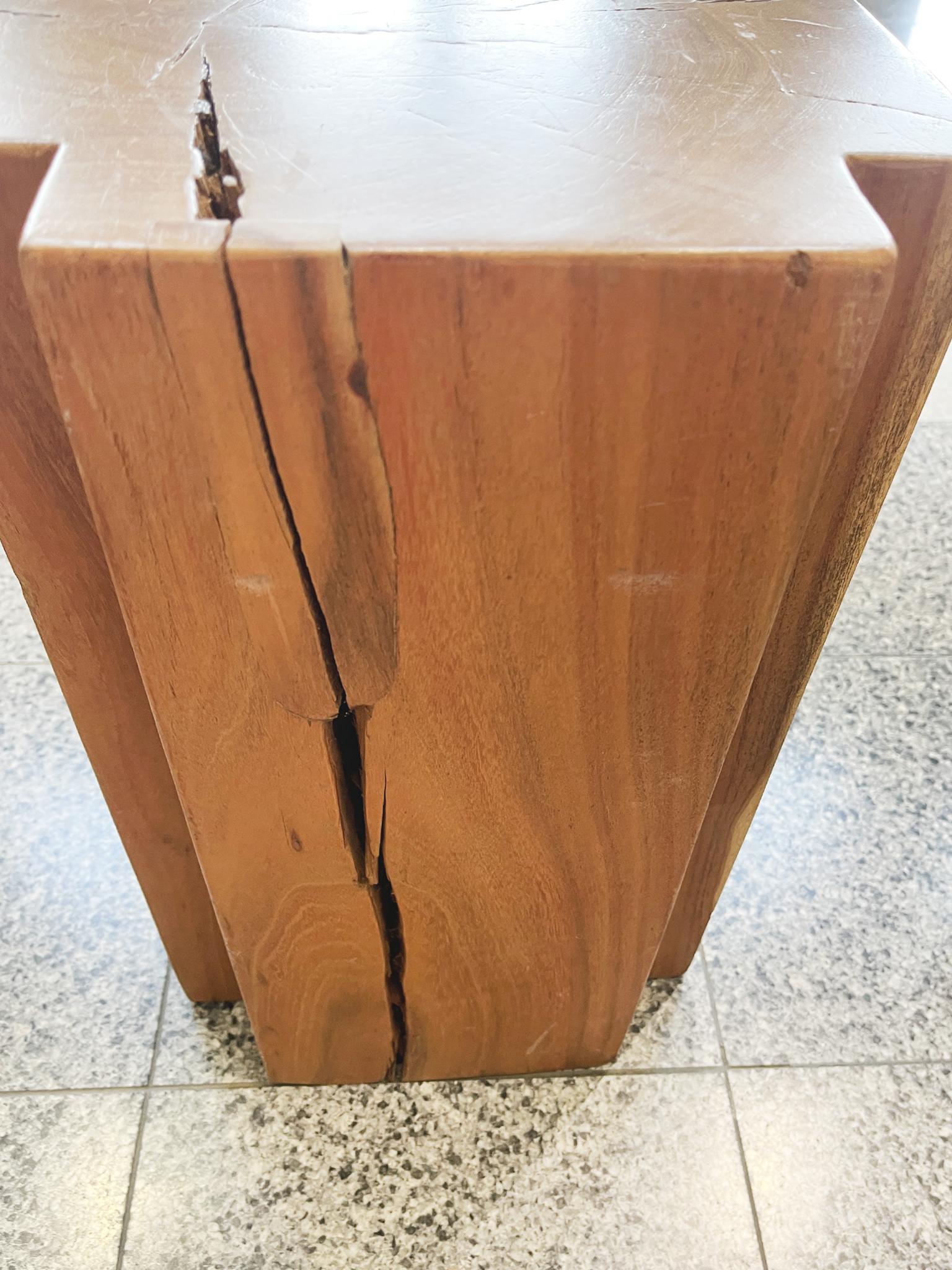 Set of 4 Modern Teak Pedestal Tables For Sale 3