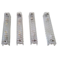 Set of 4 Moderne Glass Sconces. Sold per pair.