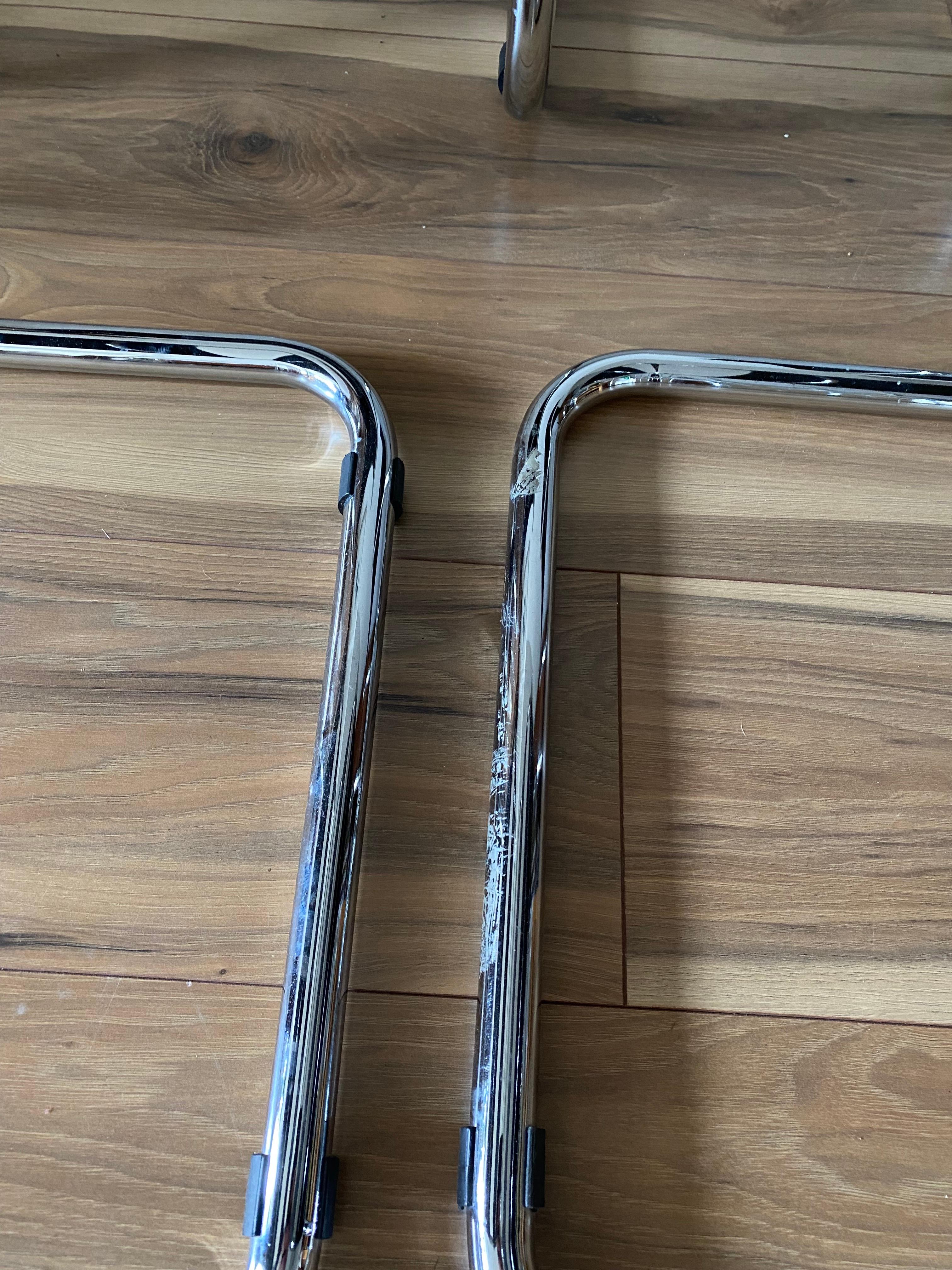 Juego de 4 sillas voladizas modernistas estilo S33 Mart Stam para Thonet Cromo