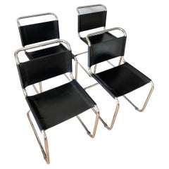 Juego de 4 sillas voladizas modernistas estilo S33 Mart Stam para Thonet