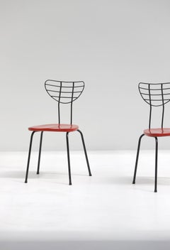 Set of 4 modernist mid-century radar chairs made in Belgium during the 1950s