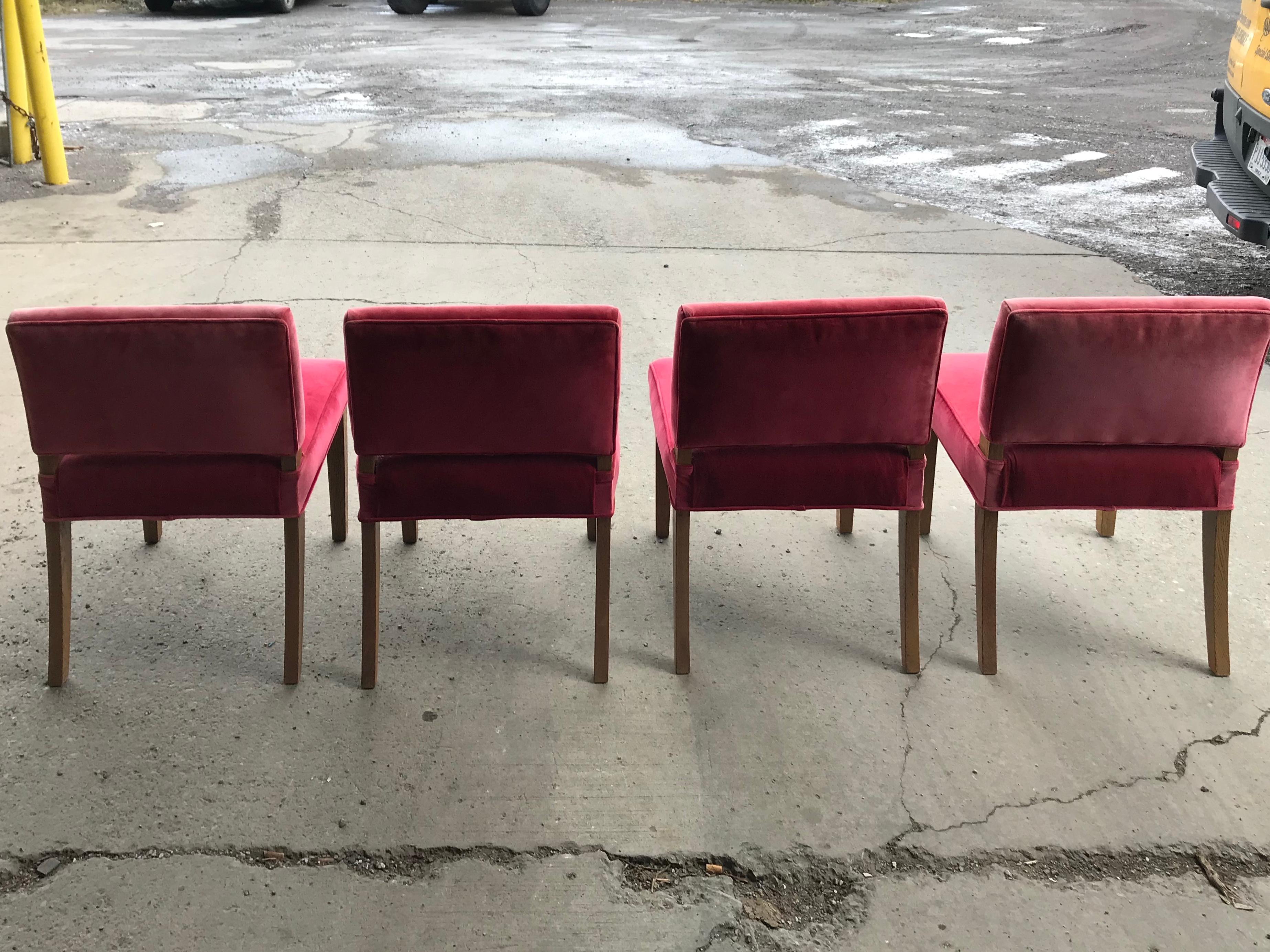 Set of 4 Modernist Side Chairs, Dining, Occasional Attributed to Red Lion 3