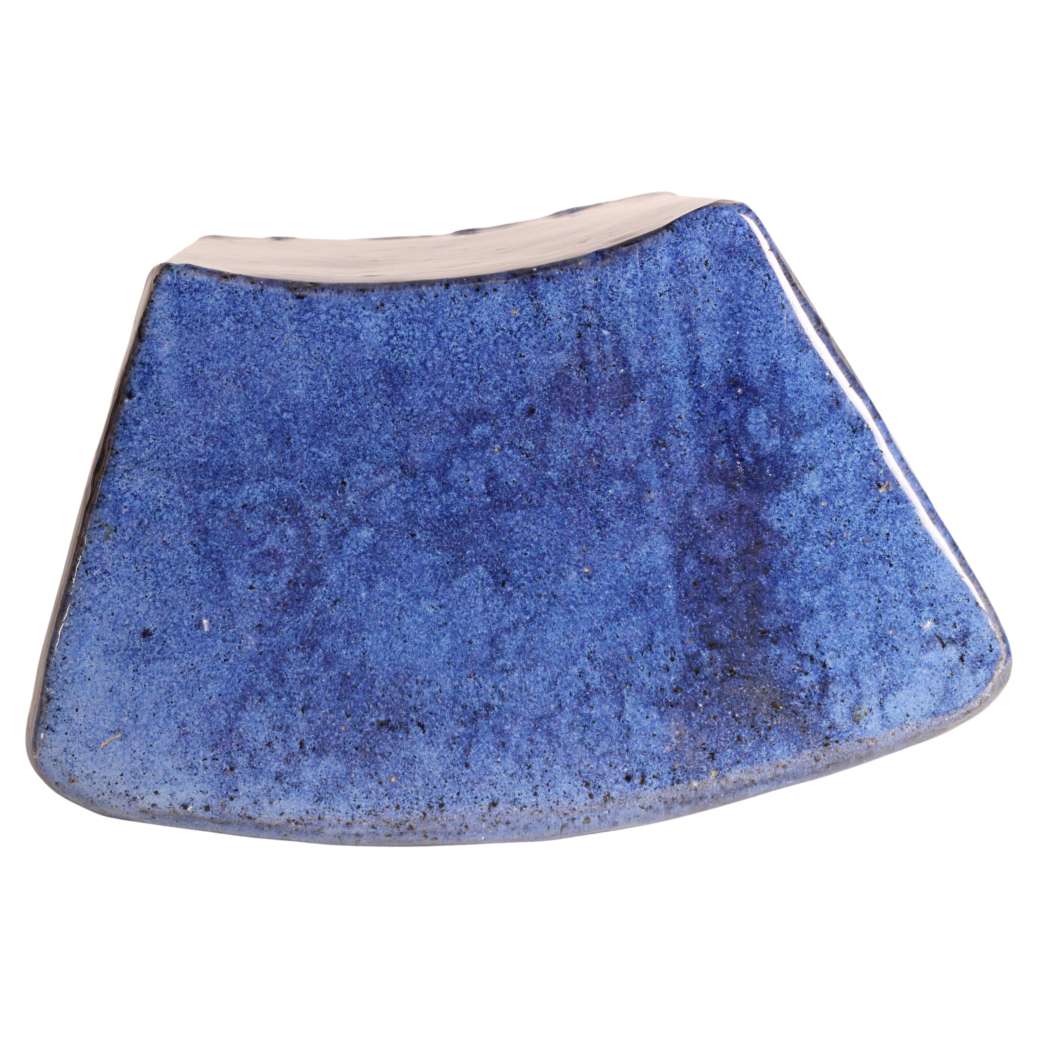 Fine XX secolo Set di 4 sgabelli da giardino modulari in ceramica smaltata blu di Habitat/Conran UK 1996 in vendita