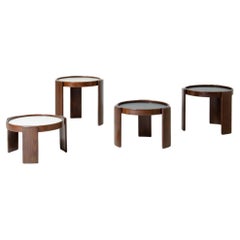 Set of 4 modular coffee tables by Gianfranco Frattini