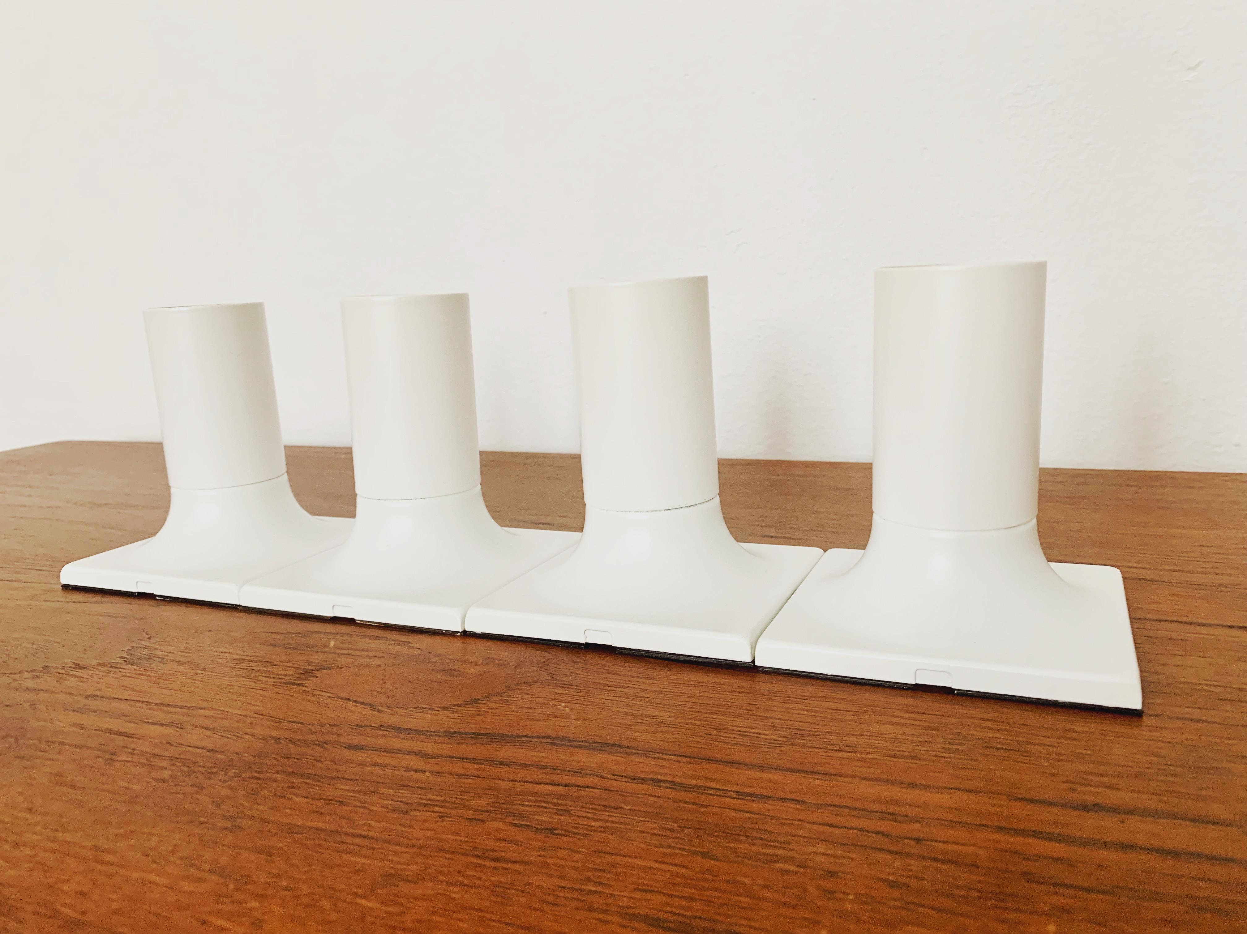 Set di 4 lampade da parete o da soffitto modulari di Rolf Krüger per Staff, dell'era dello Space in vendita 3