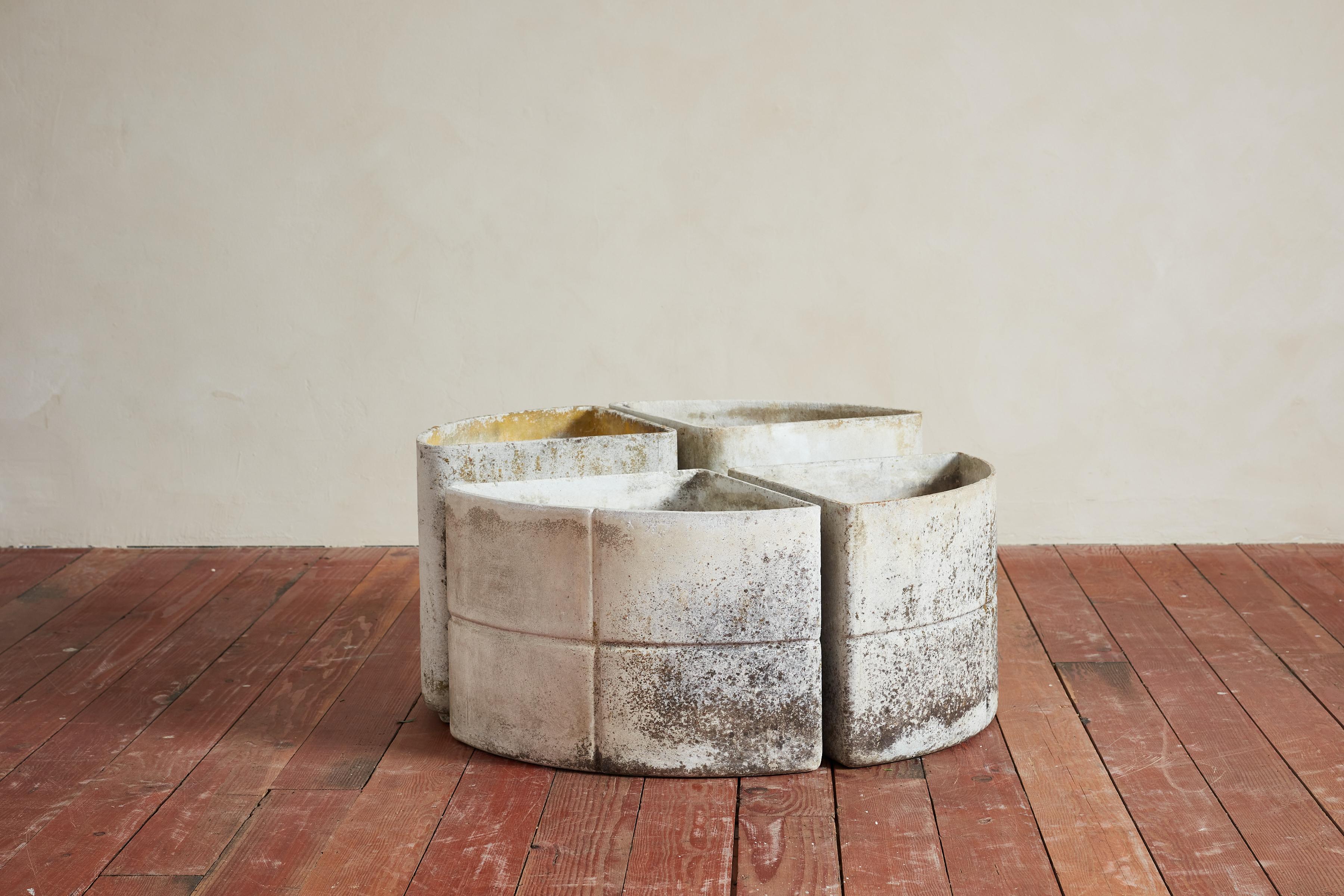 Set of 4 Modular Willy Guhl Corner Planter Set In Good Condition In Beverly Hills, CA