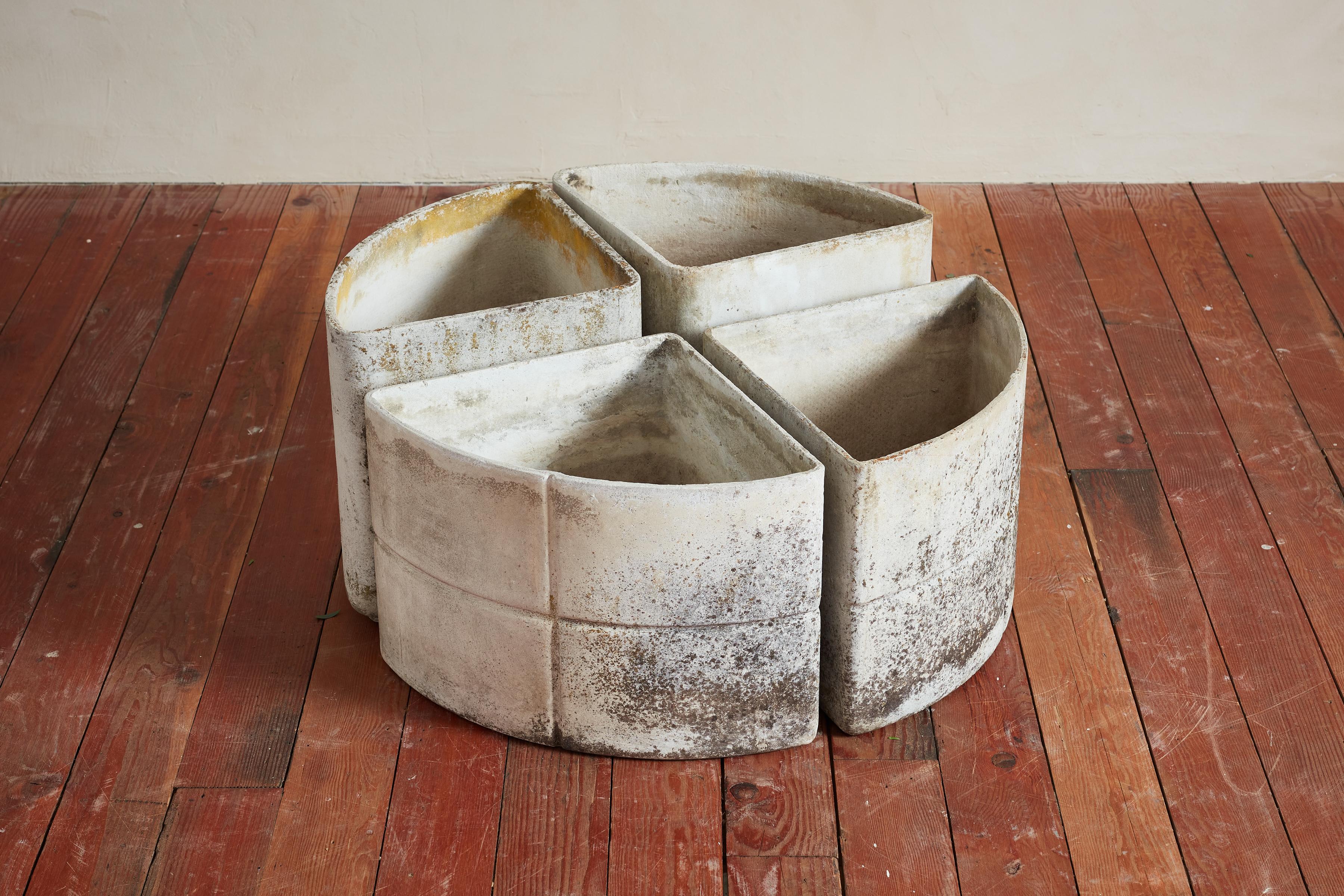 Mid-20th Century Set of 4 Modular Willy Guhl Corner Planter Set
