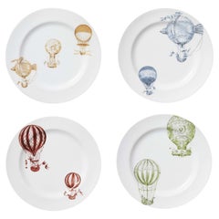 Set di 4 piatti da portata Mongolfiere di Laboratorio Paravicini