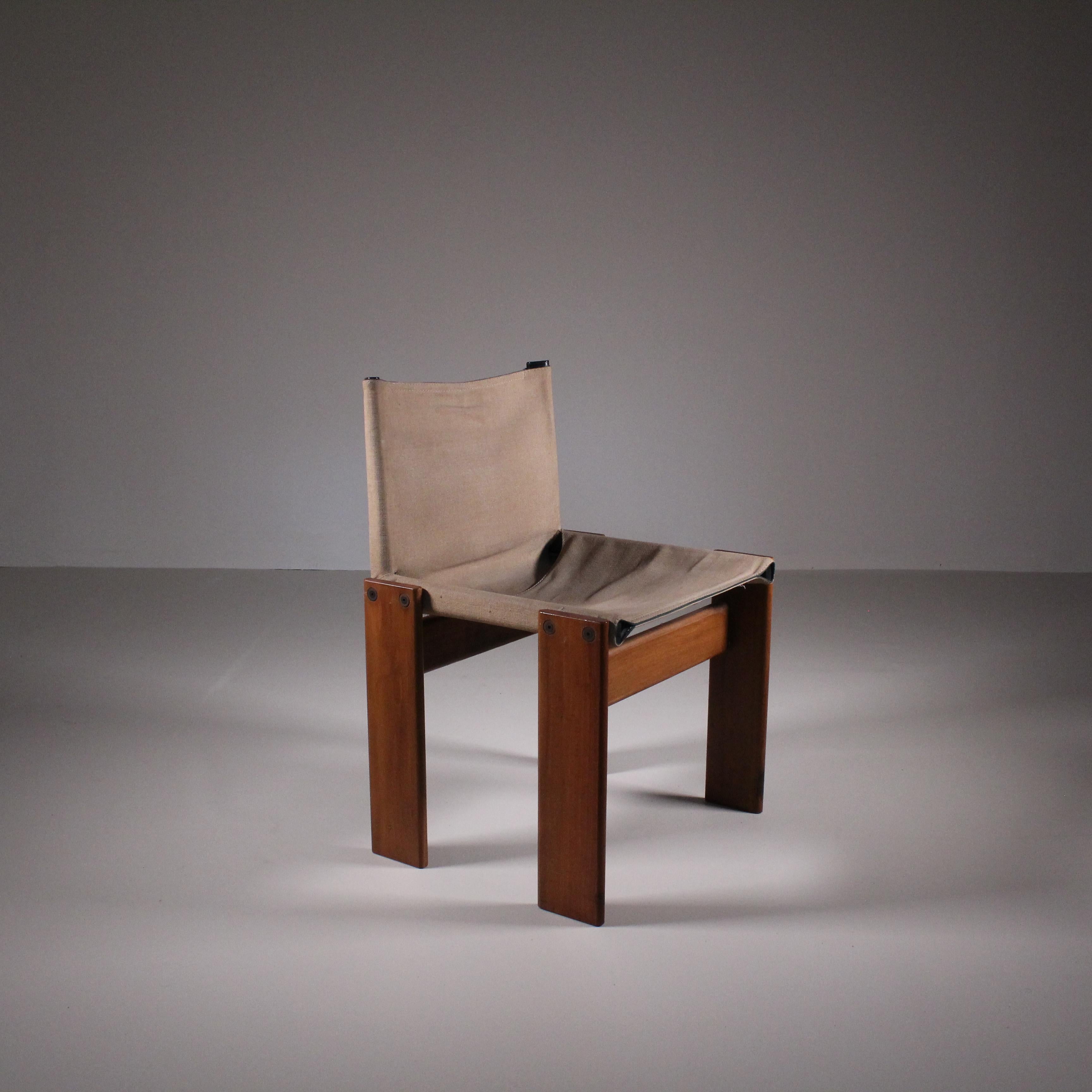 set of 4 Monk chair, Afra & Tobia Scarpa, Molteni  8