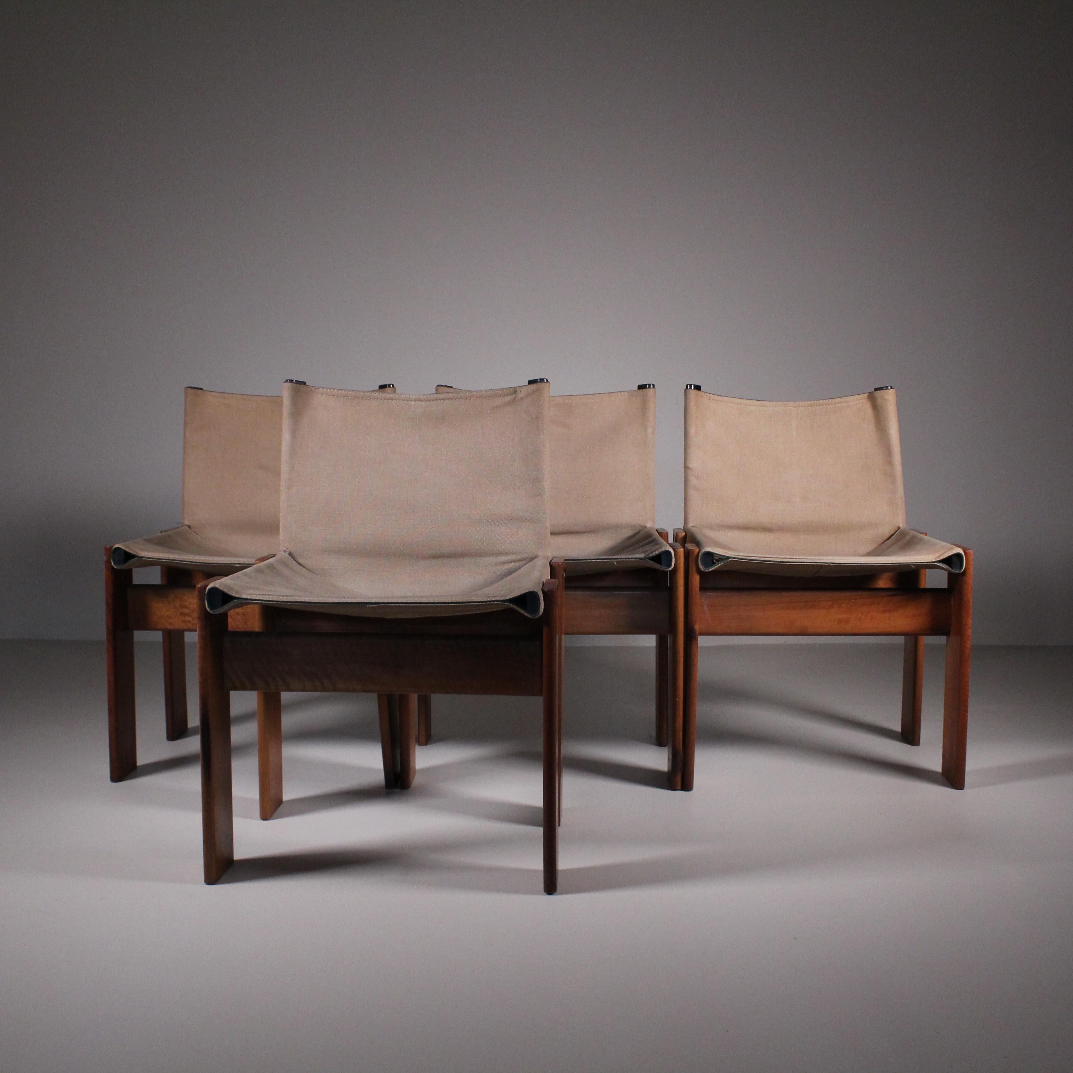 set of 4 Monk chair, Afra & Tobia Scarpa, Molteni  10